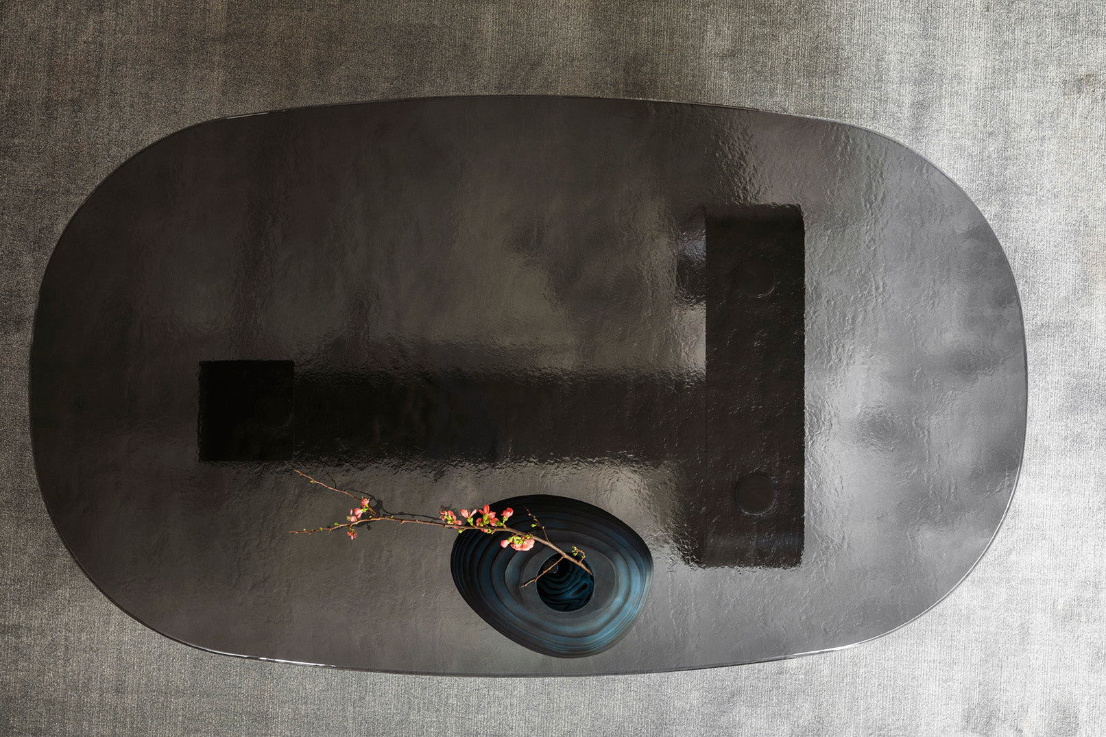 RIBBON Coffee Table Brown Glass