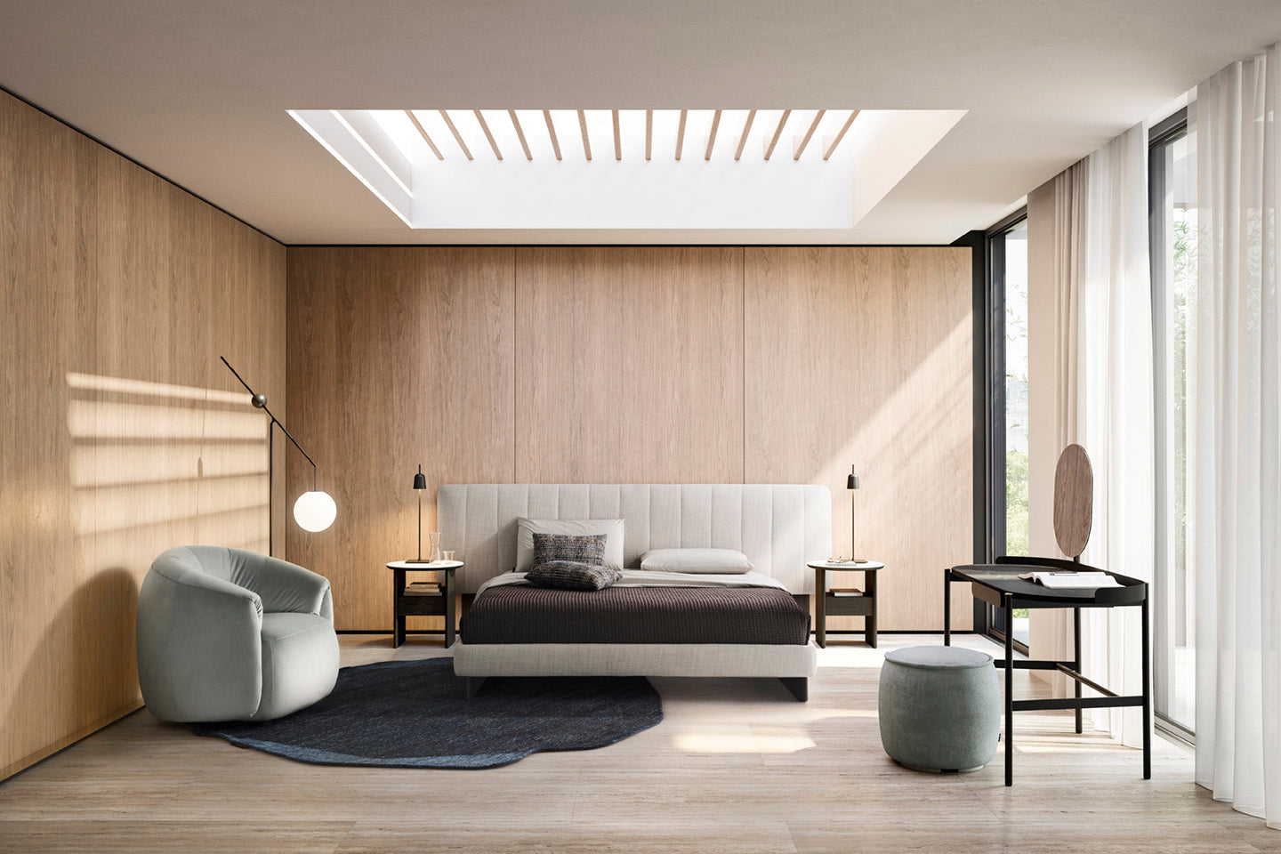 Křeslo s otočným mechanismem HAVEN čalouněné