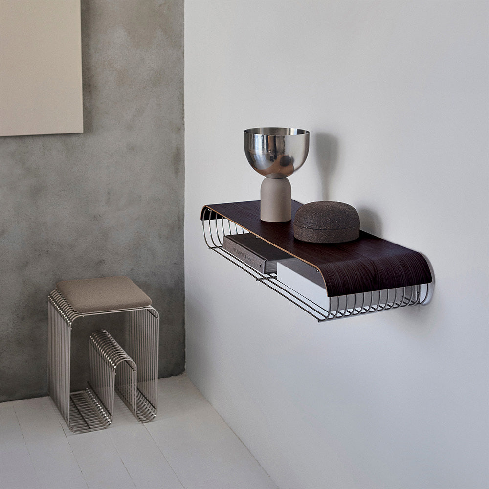 Taca CURVA czarne drewno dębowe