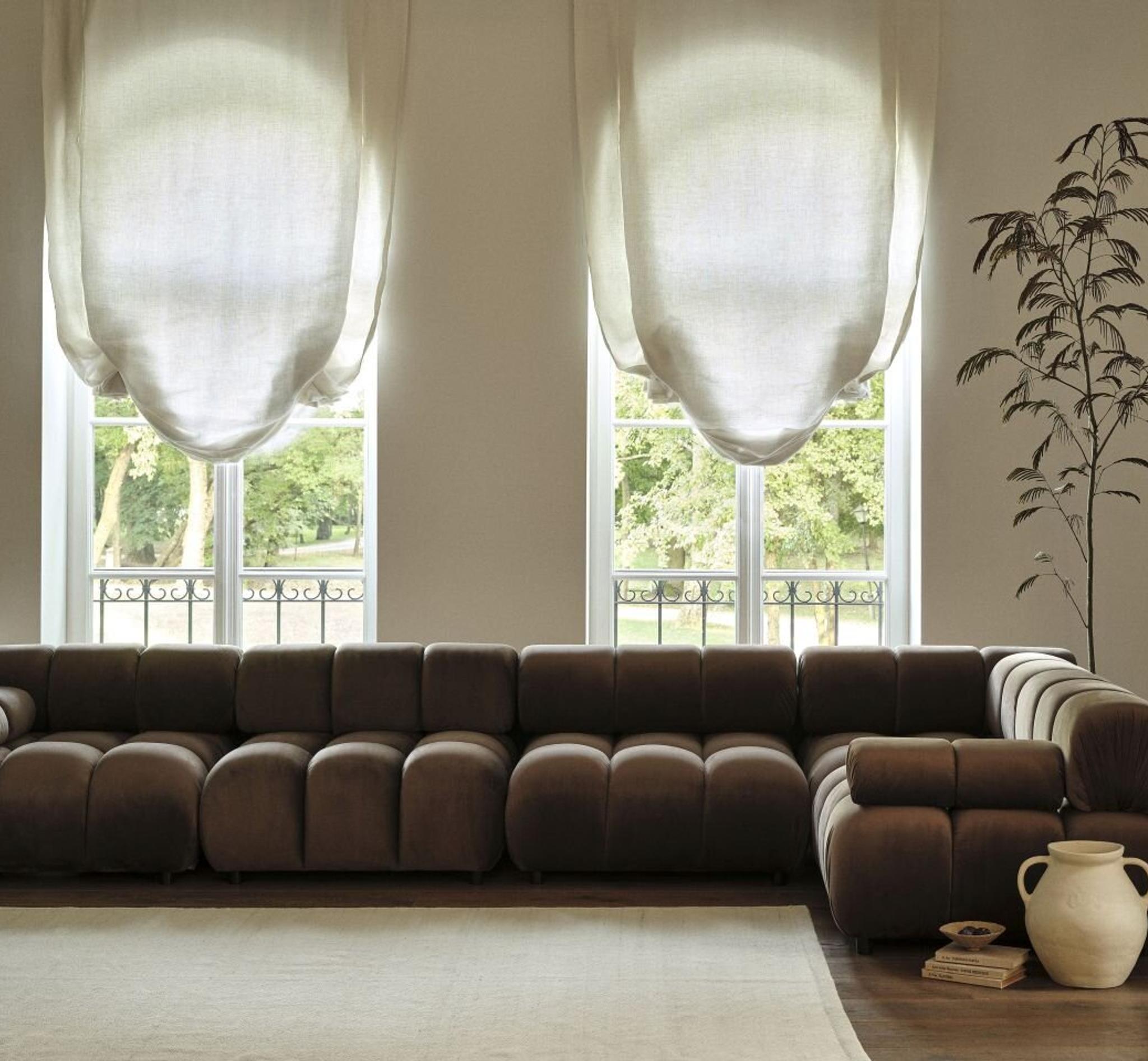 Modulární 2-místná pohovka BELLIS v petrolejově modré barvě