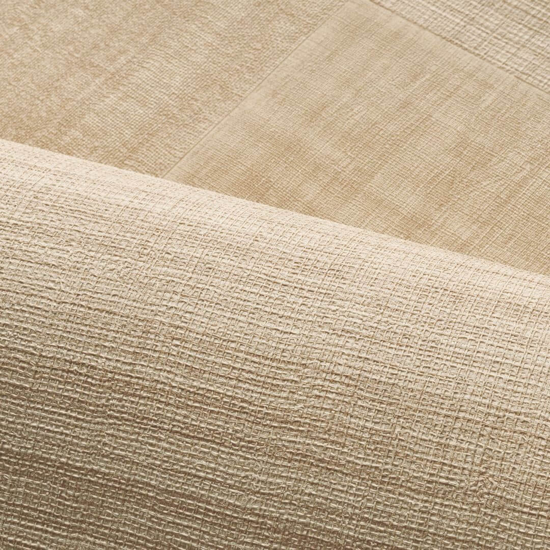Tapeta strukturovaná geometrická patchwork napodobující tkaninu MESTIZO - TRAVERTIN béžová