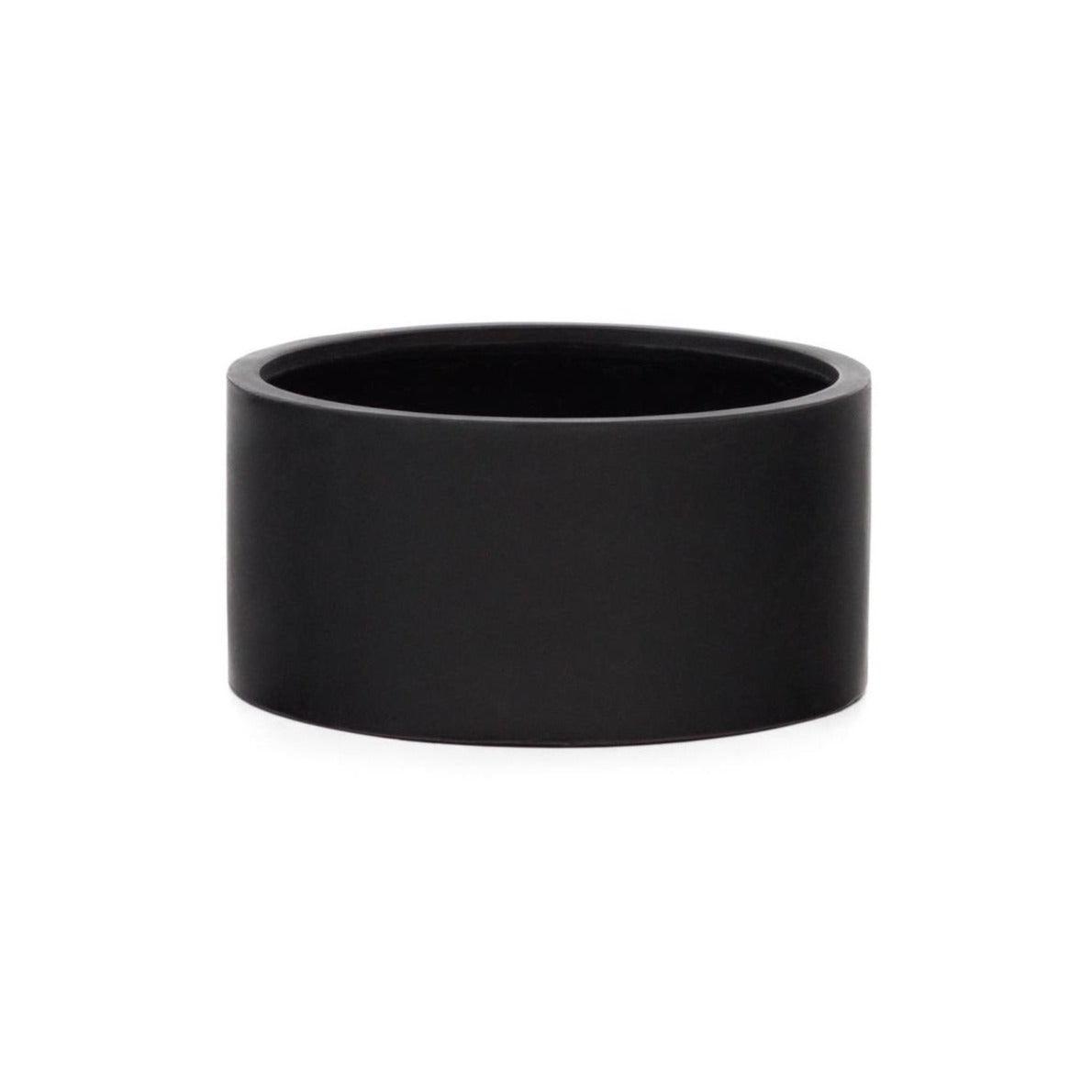 Donica ogrodowa okrągła AIGUABLAVA czarny cement La Forma Ø62x30 cm   Eye on Design