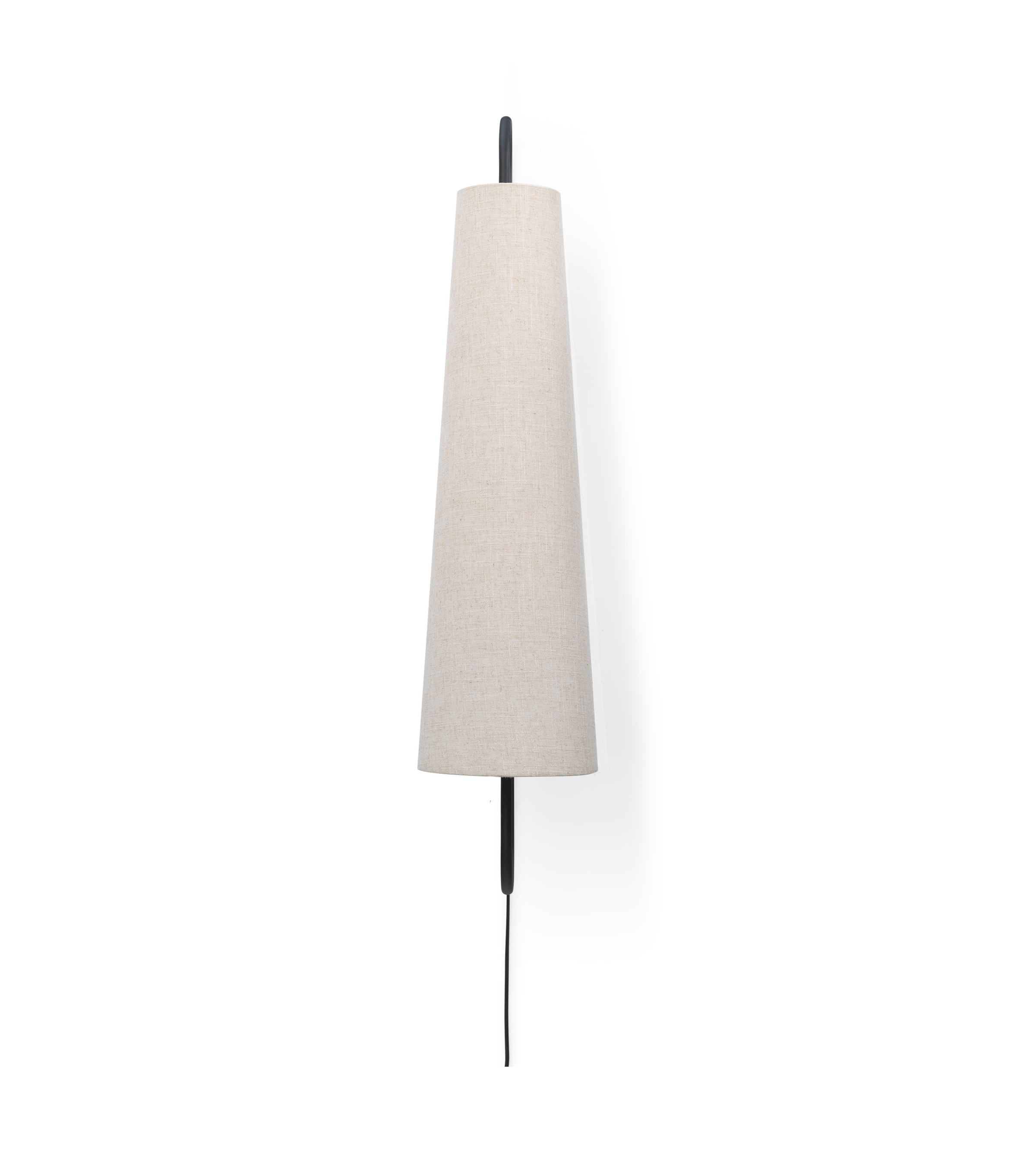 ANCORA wall lamp in broken white with a black frame