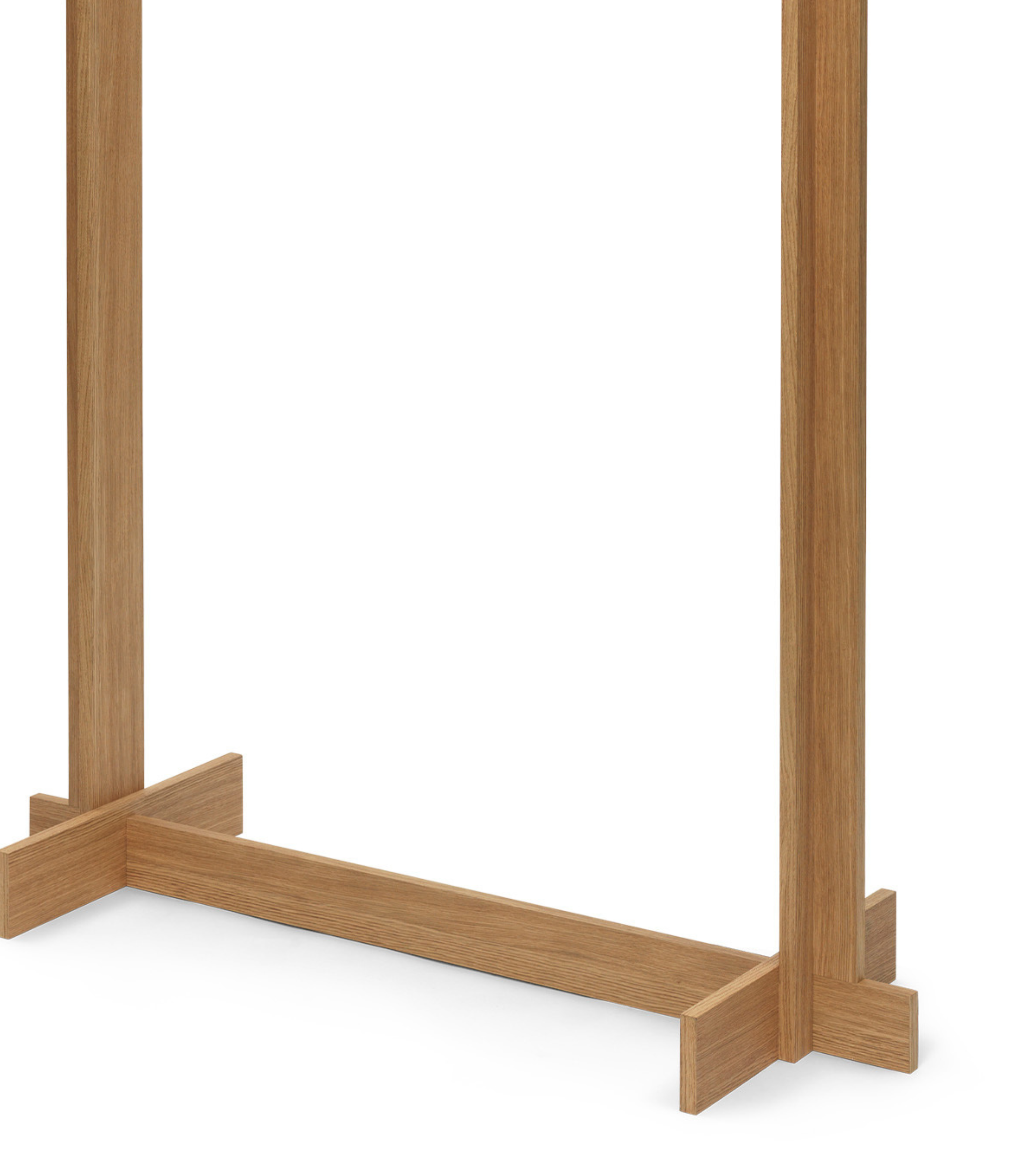 Stojan na oblečení BRIDGE CLOTHES RACK dřevěný dub