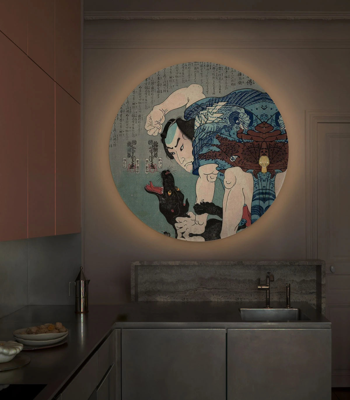 Lampa ścienna DOTS LIGHTING - SAMURAI ENCOUNTER szaroniebieski