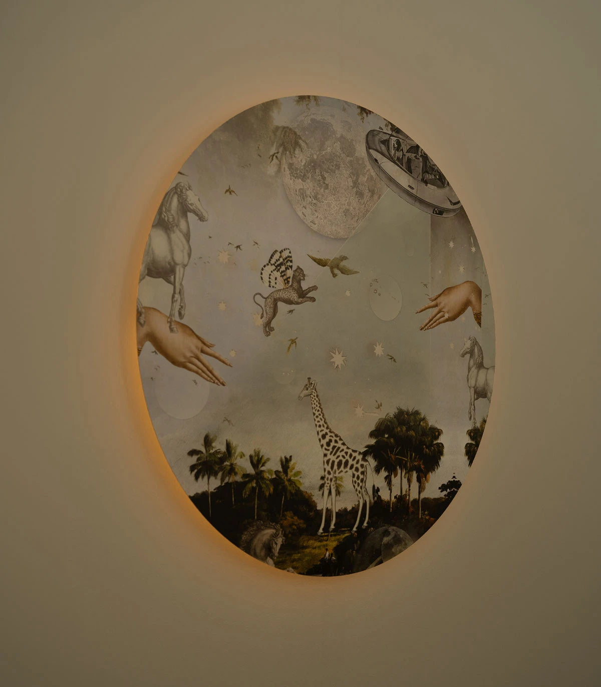 Nástěnná lampa DOTS LIGHTING - STARDUST SAFARI tmavě zelená s modrou