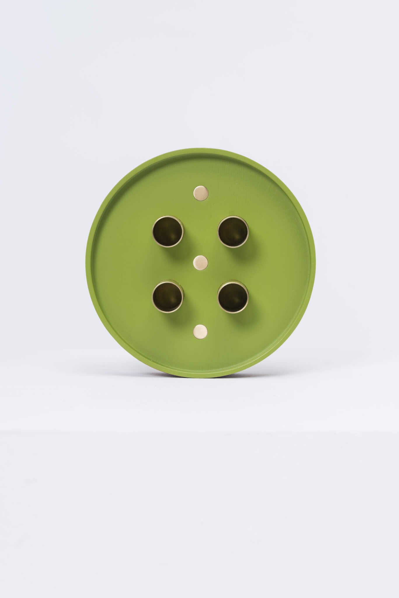 Svícen OSVÍCENÍ 4 zelený s mosazí