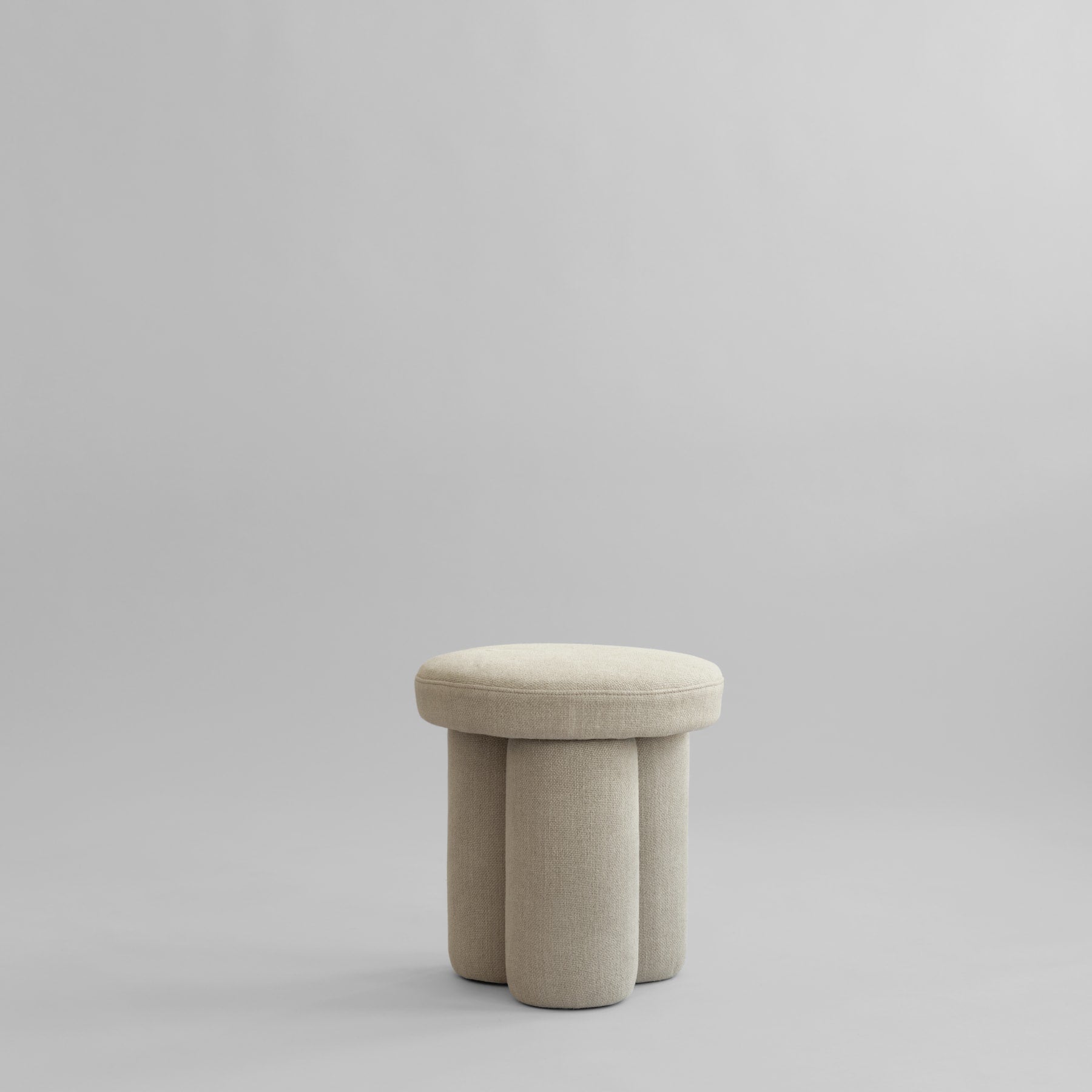 BIG FOOT stool in sand linen