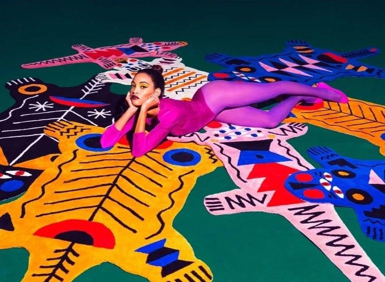 Dywan CROCOPINK różowy Qeeboo    Eye on Design