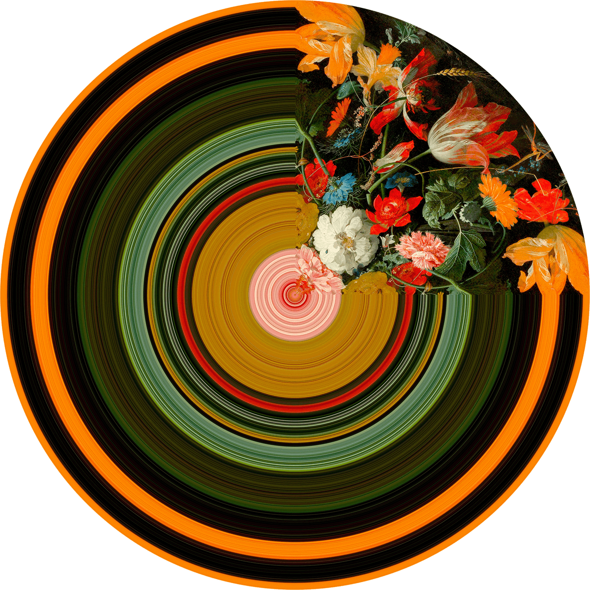 Dywan okrągły GLITCH żółty - 200 x 200 cm Qeeboo    Eye on Design