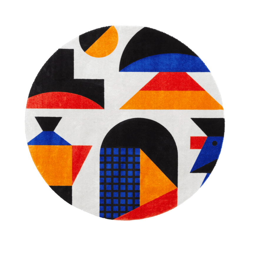 Dywan okrągły ITALIAN VIBES wielokolorowy Qeeboo    Eye on Design