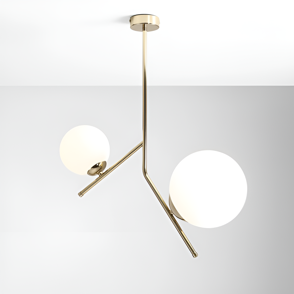 GALLIA DUO Gold Two-Point Ceiling Light