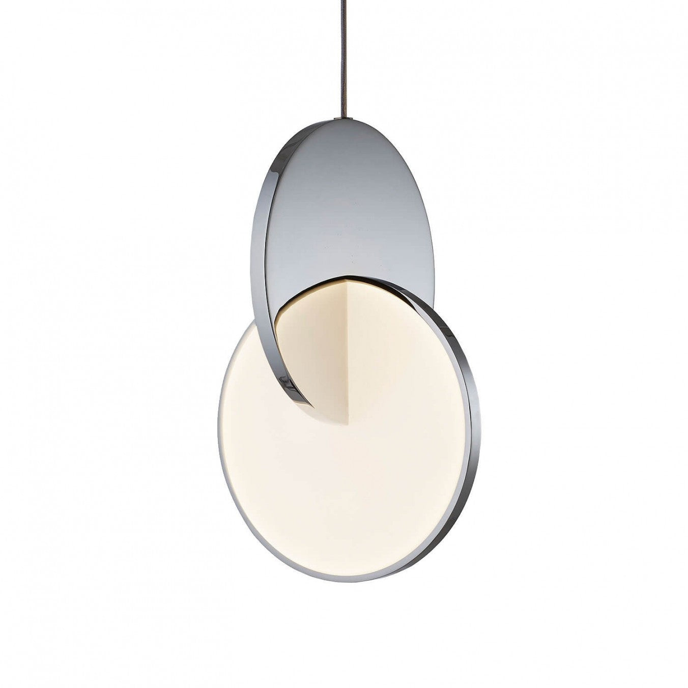 Chromovaná závěsná lampa ECLIPSE