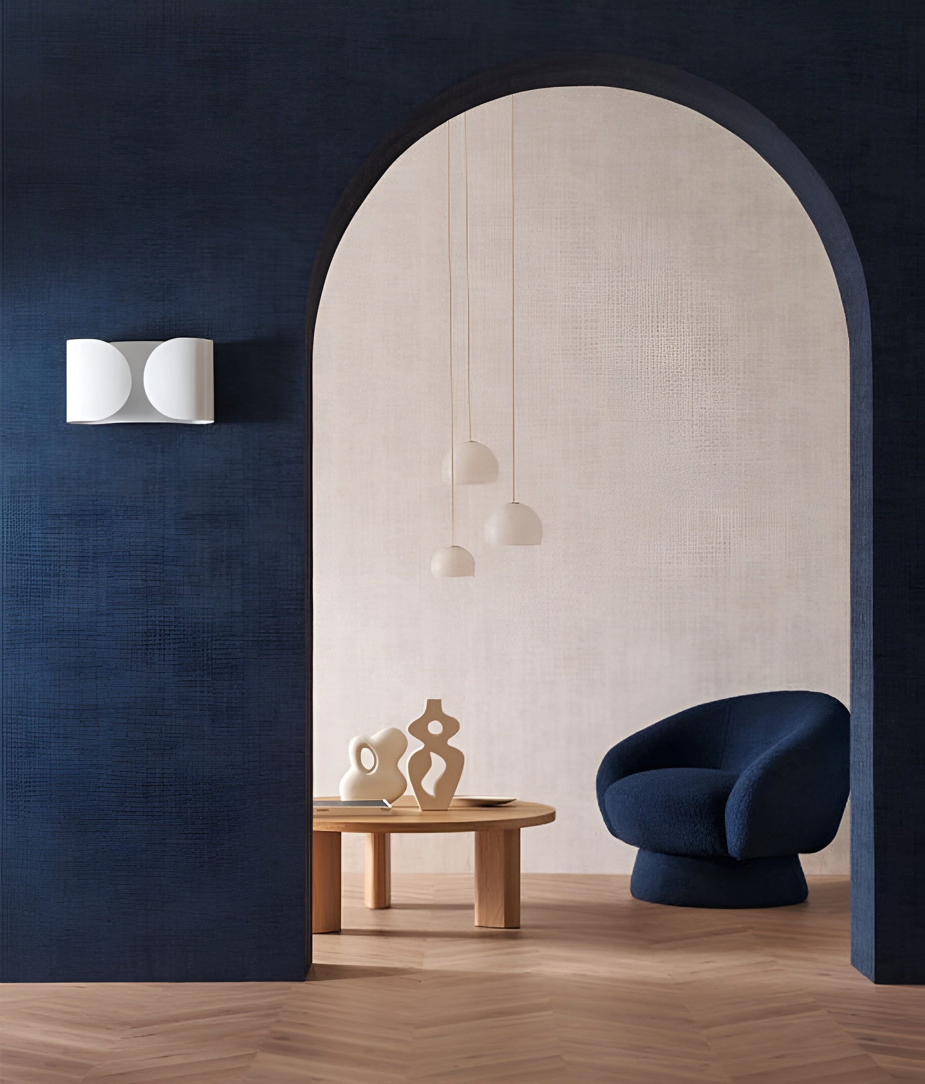 Structural wallpaper imitating worn canvas JOHARA - ROUILLE brown with gray