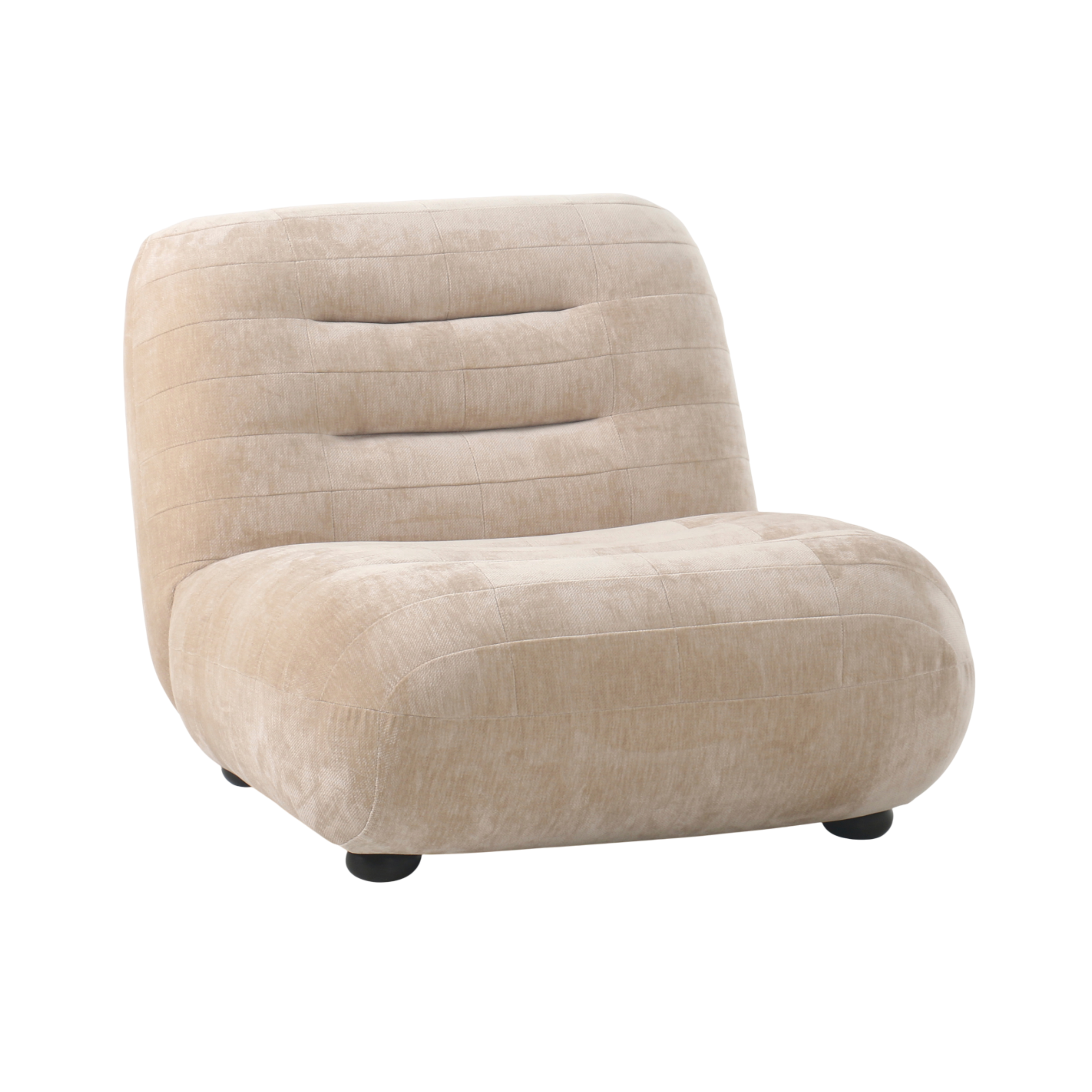 WYATT beige velvet armchair