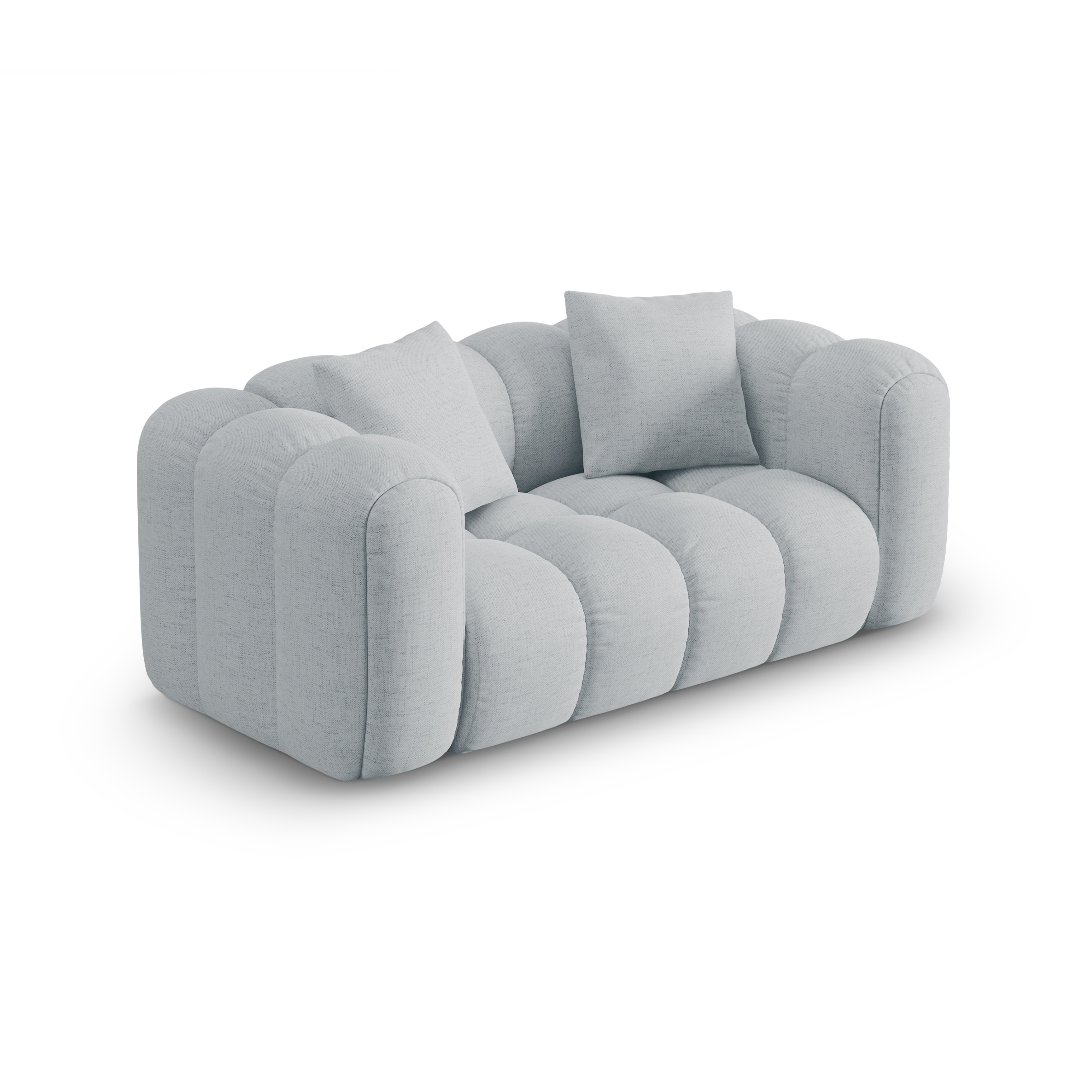 2-seater Sofa ASTRO light gray chenille