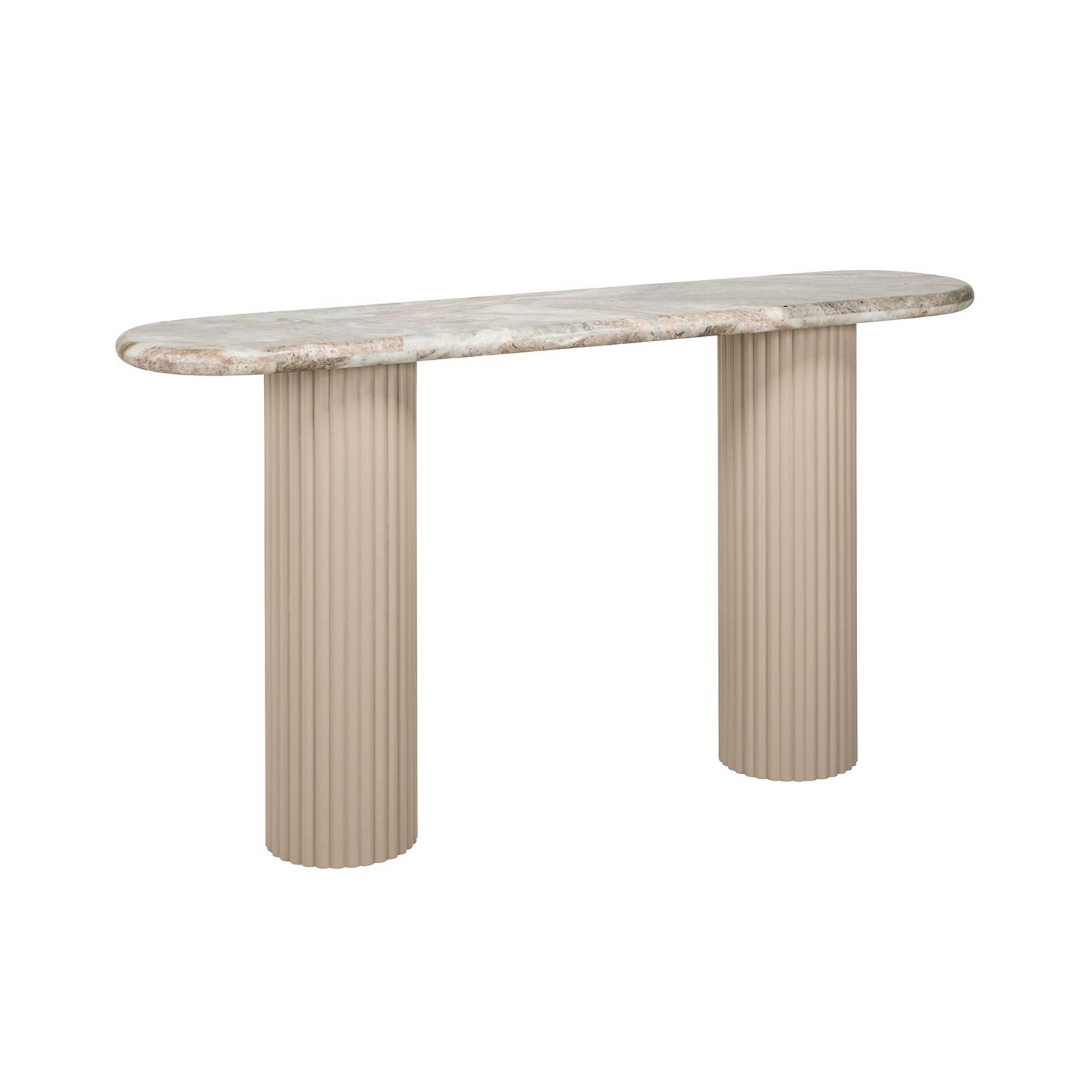 Konzole CORONEL béžová s mramorovou deskou