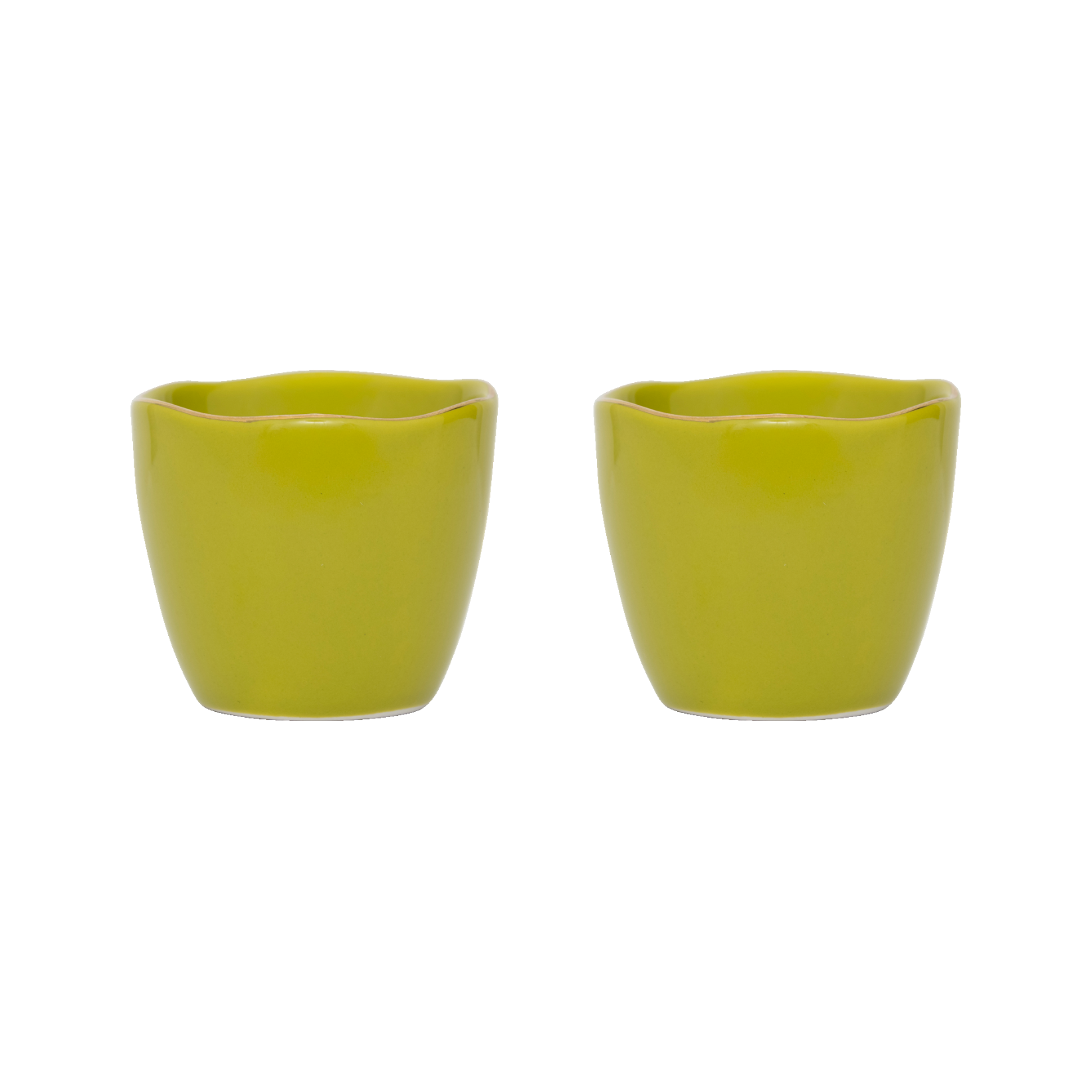 Sada skleniček na vejce GOOD MORNING zelená se zlatým