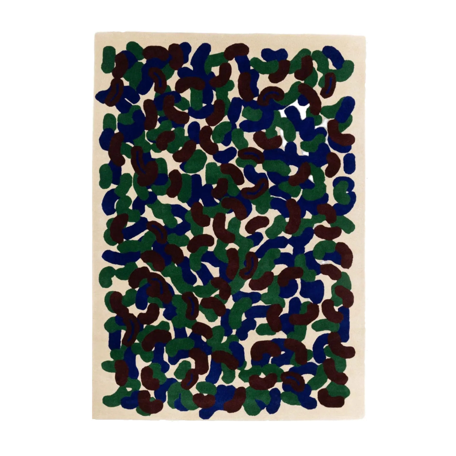 TOKYO Beige Rug with Navy and Brown