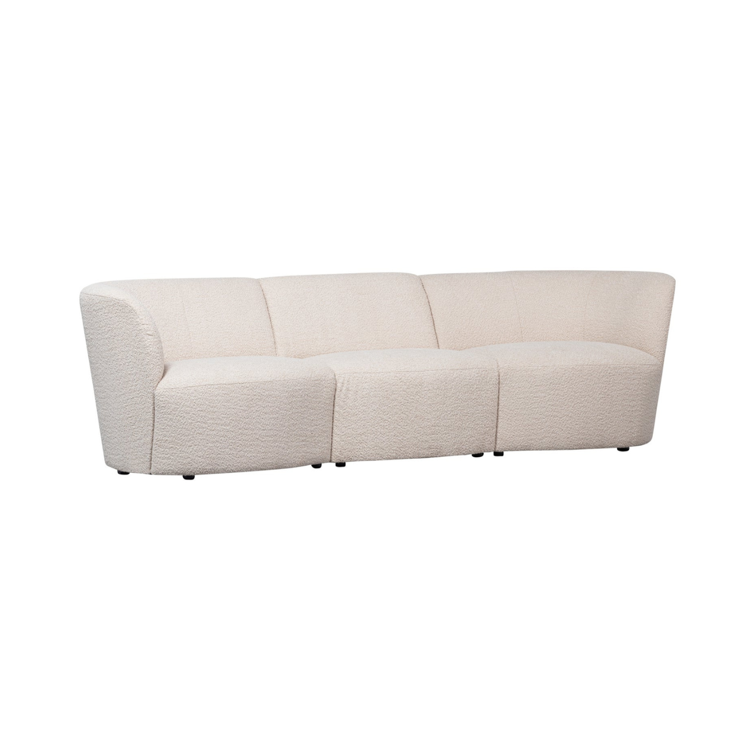 3-seater Coco cream sofa bouclé