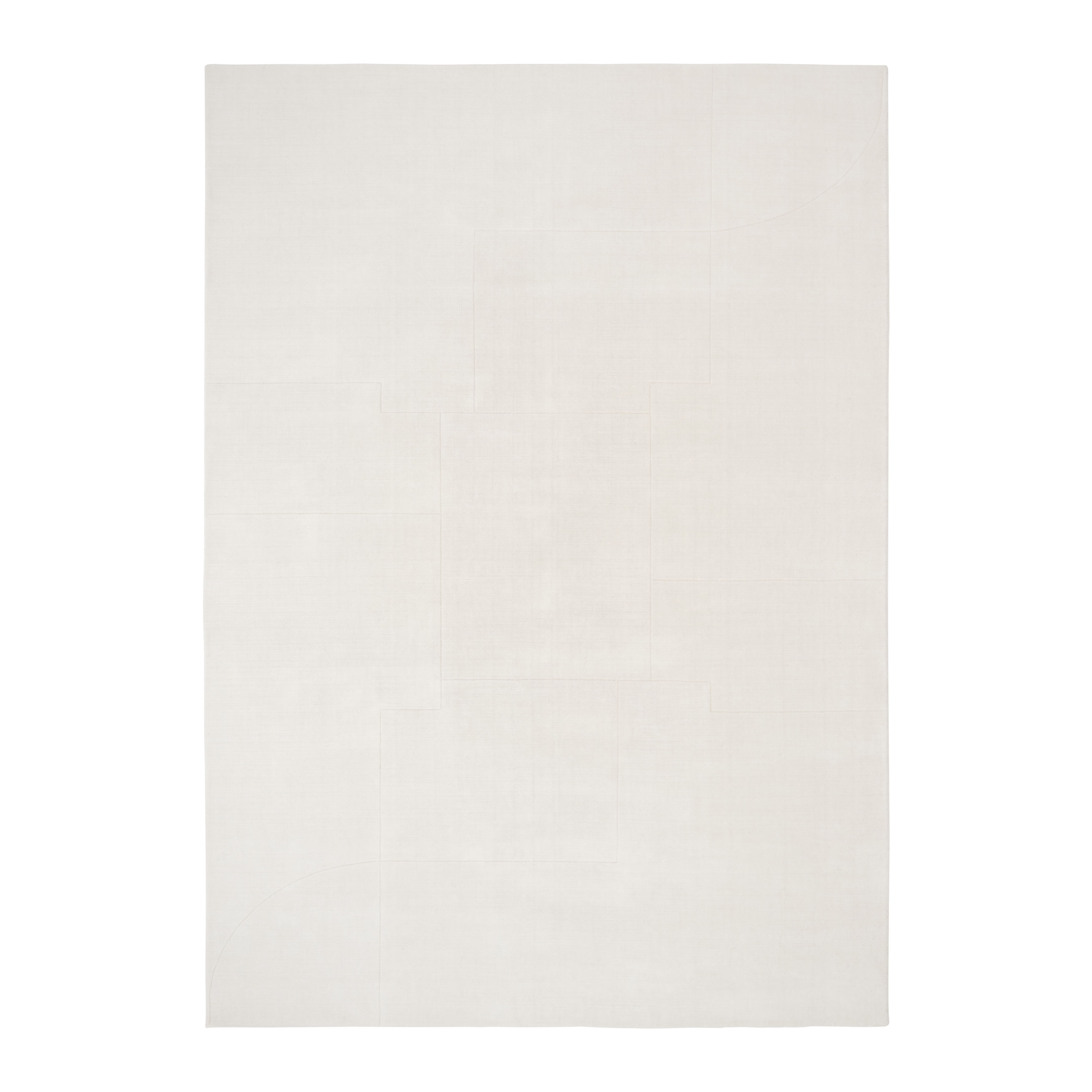 GEOMETRIC MAZE rug white