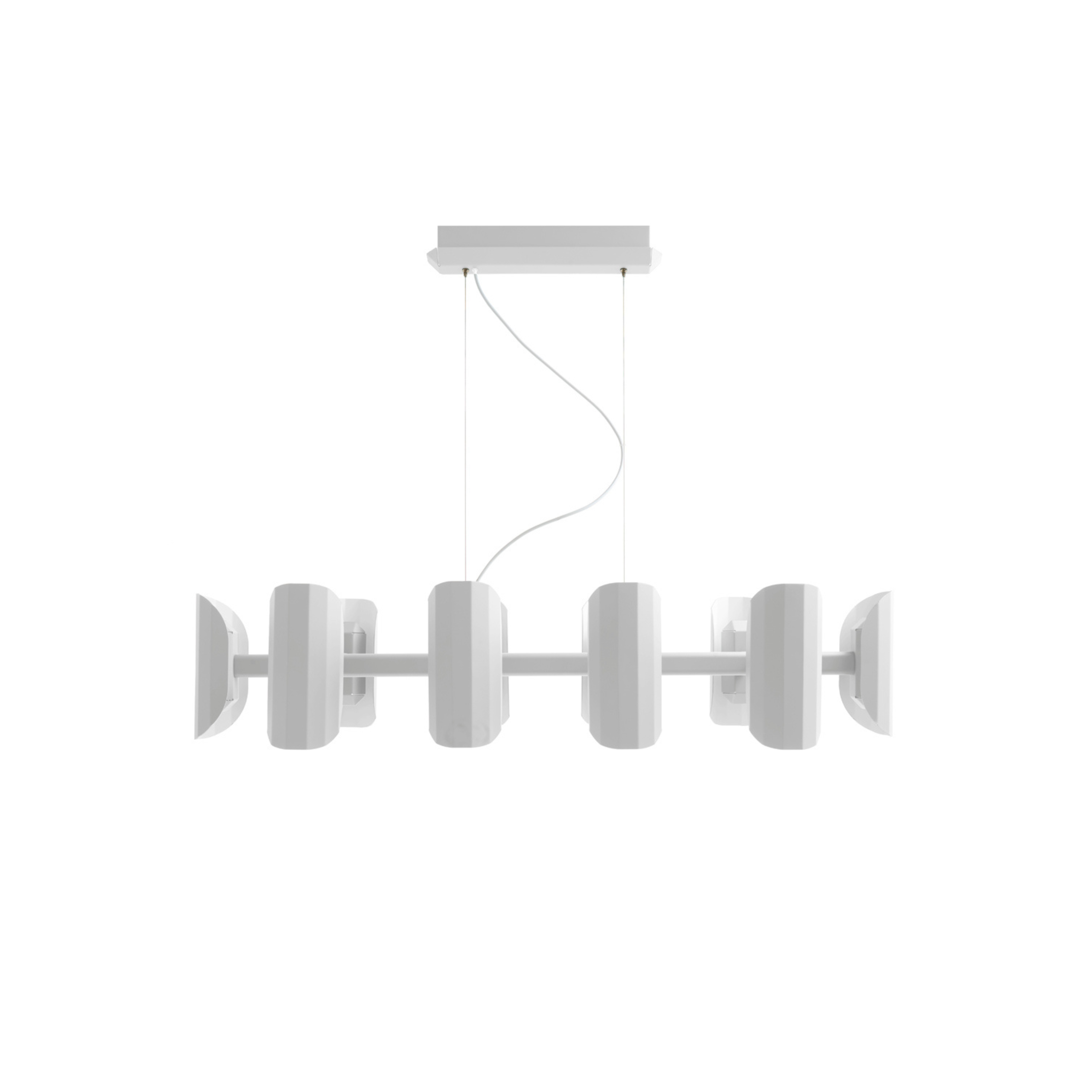 Bílé víceramenné závěsné svítidlo APOLIN