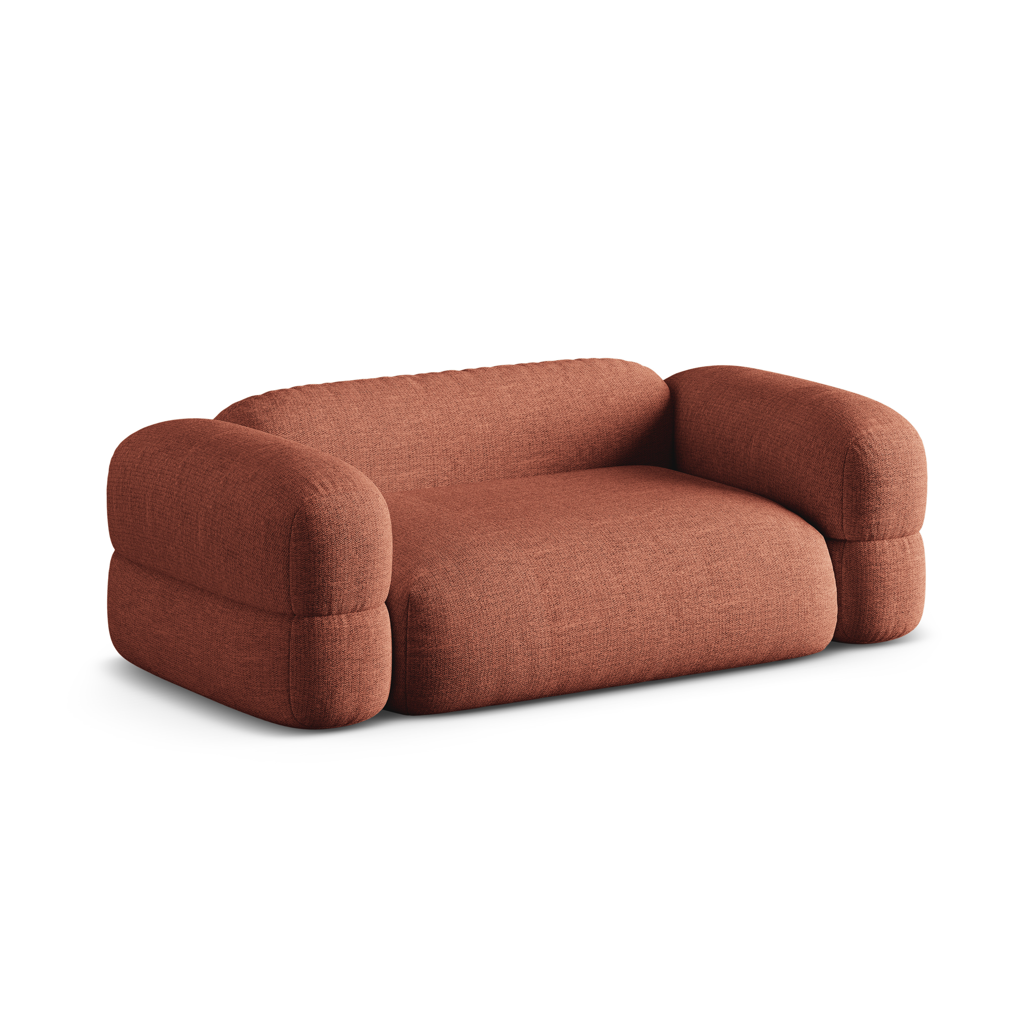 3-seater Sofa ROGER coral chenille