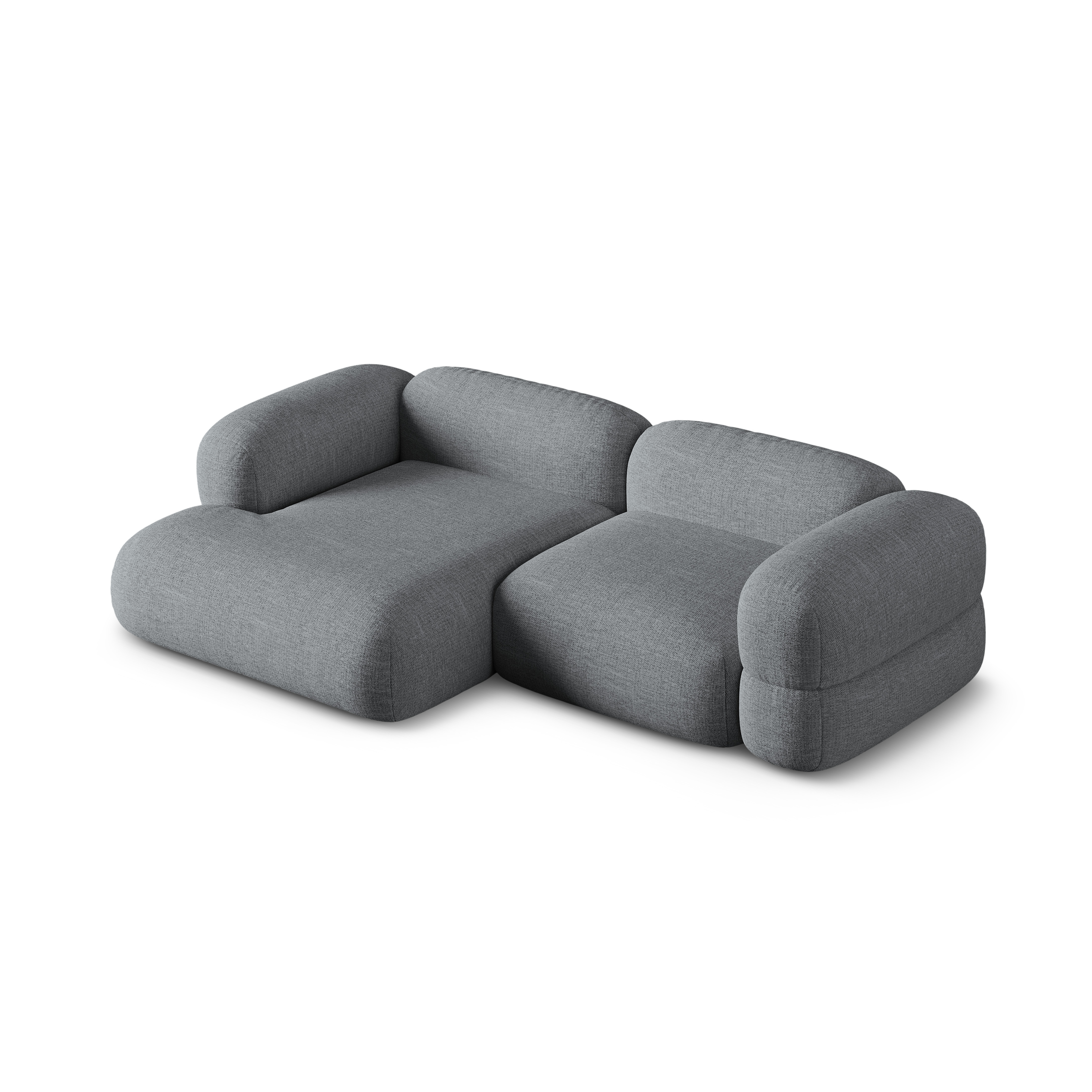 Rohová sedačka ROGER šedý šenil