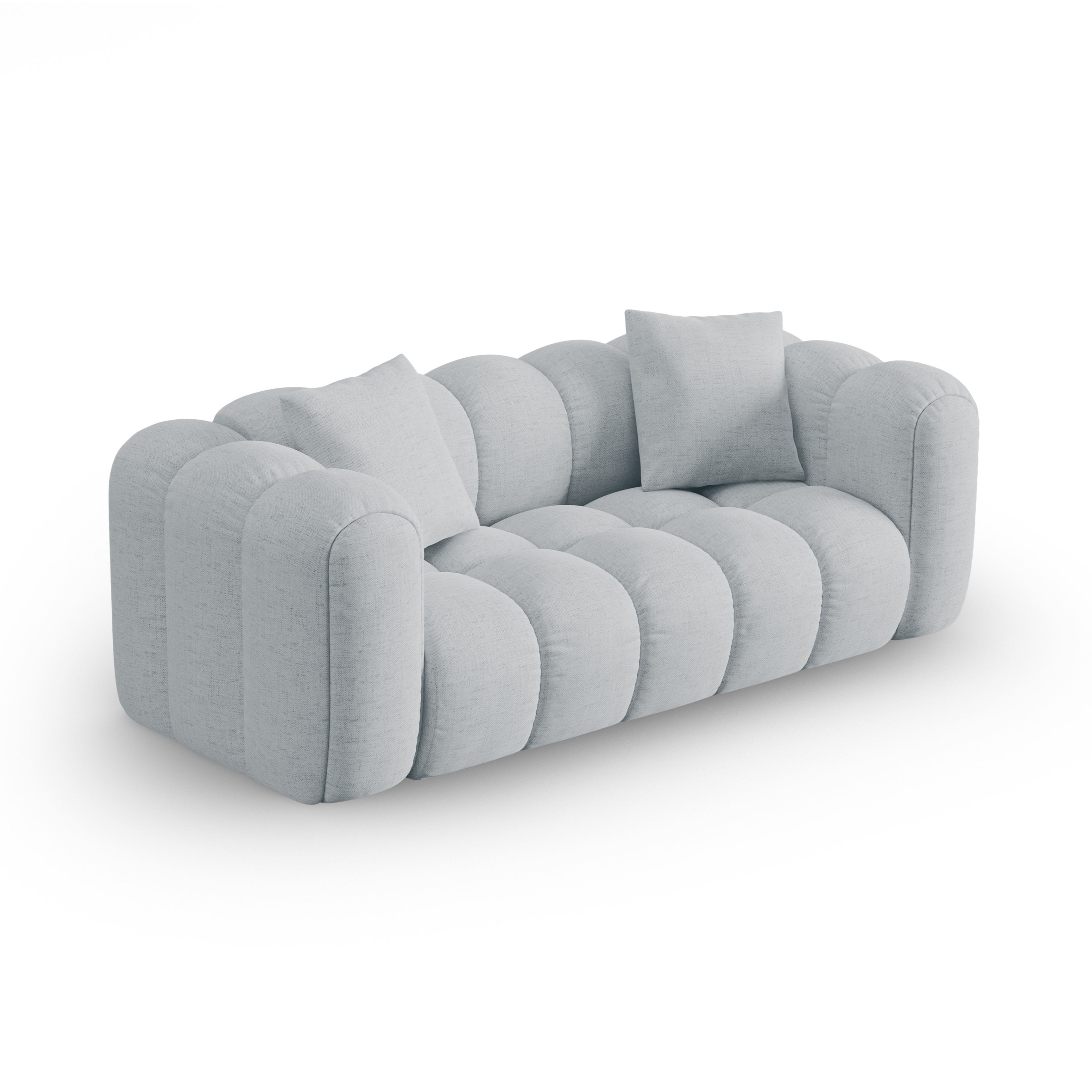 ASTRO Light Gray Chenille 3-Seater Sofa