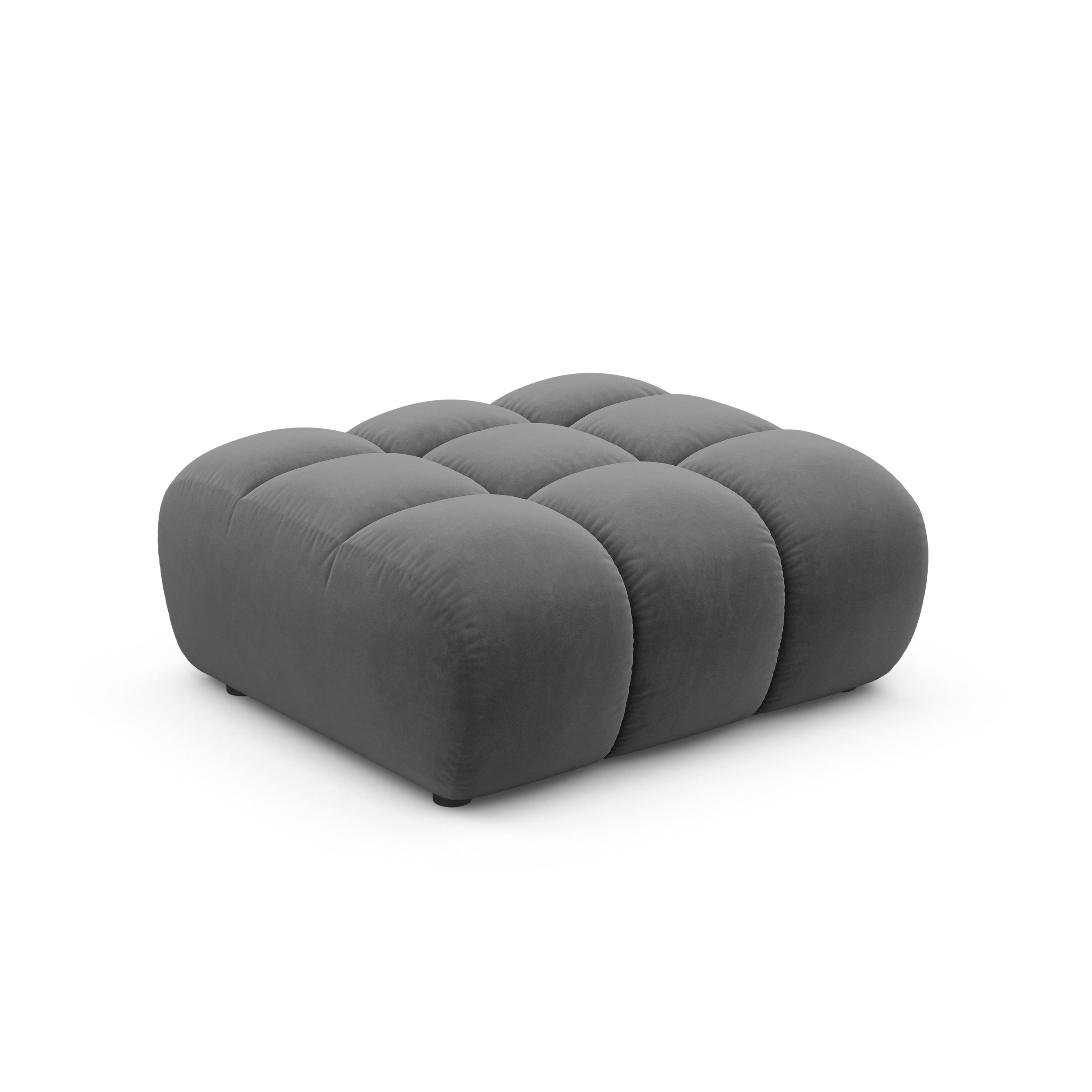 Puf sametový ASTRO šedý