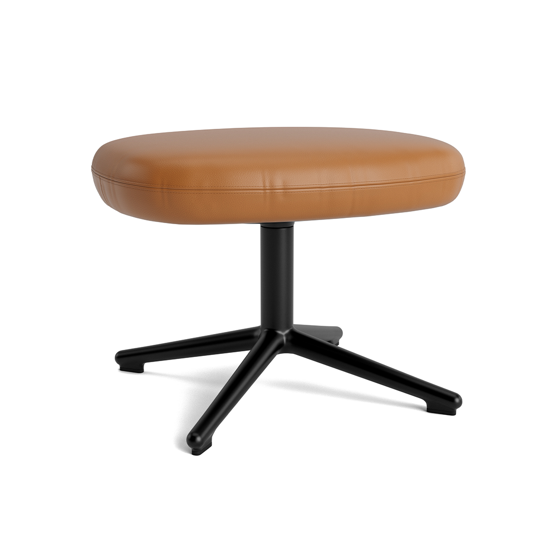 Otočný čalouněný podnožník ERA s černým podstavcem