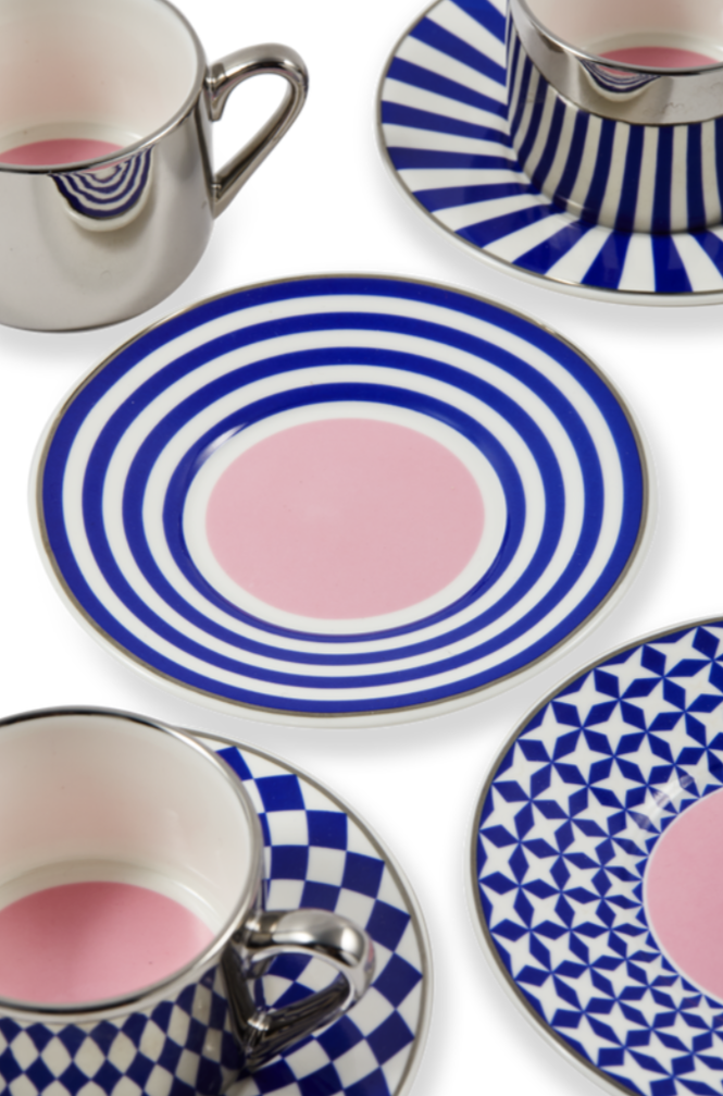 Sada šálků na espresso AUNTY COFFEE CUPS tmavě modrá