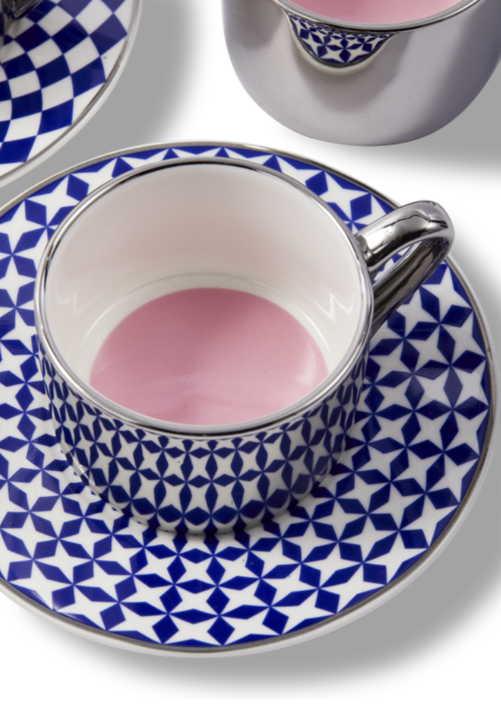 Sada šálků na espresso AUNTY COFFEE CUPS tmavě modrá