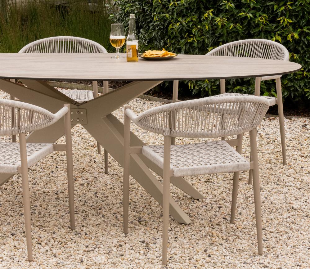 Sada zahradních židlí YELLOW světle šedá