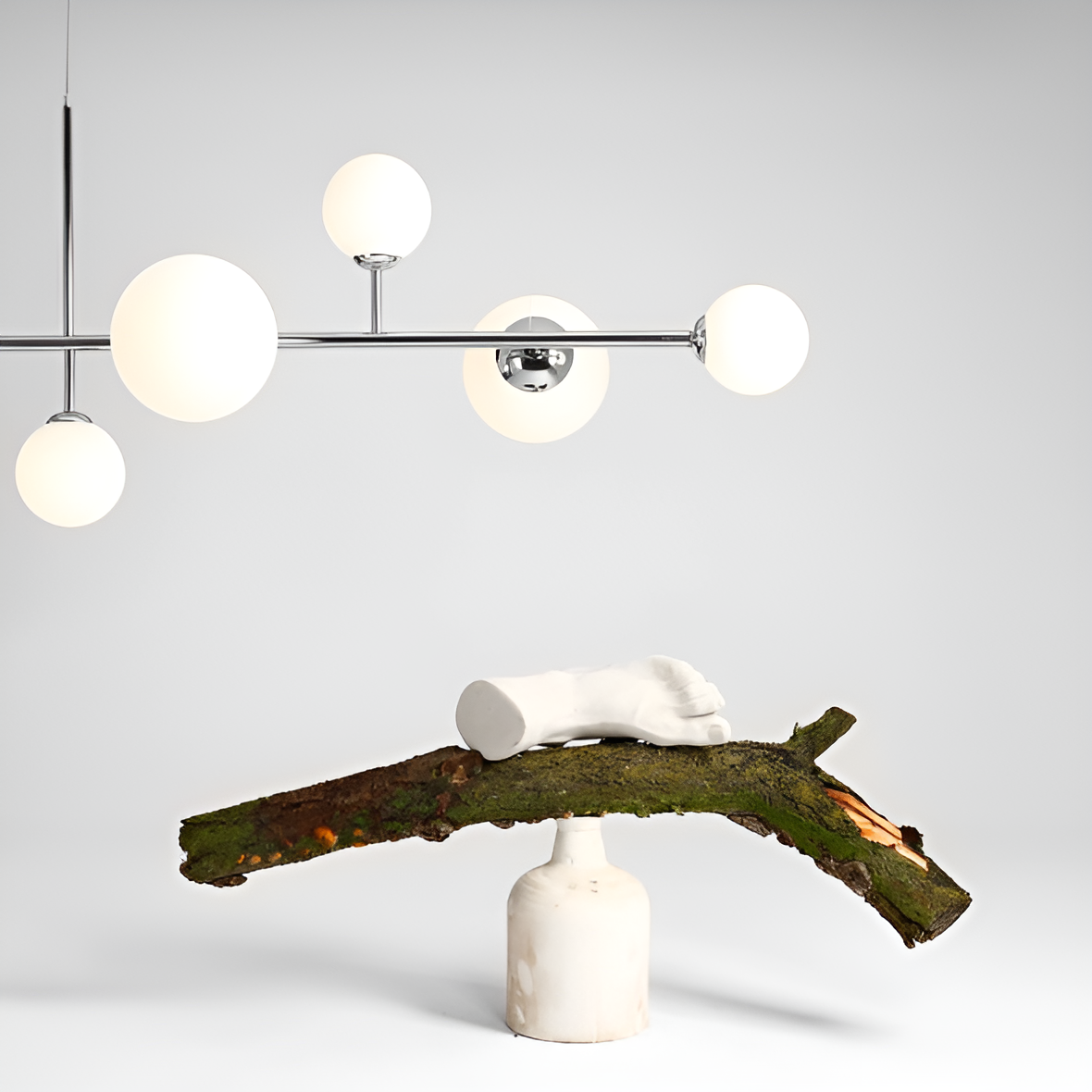 Závěsná lampa DIONE HEXA chromovaná