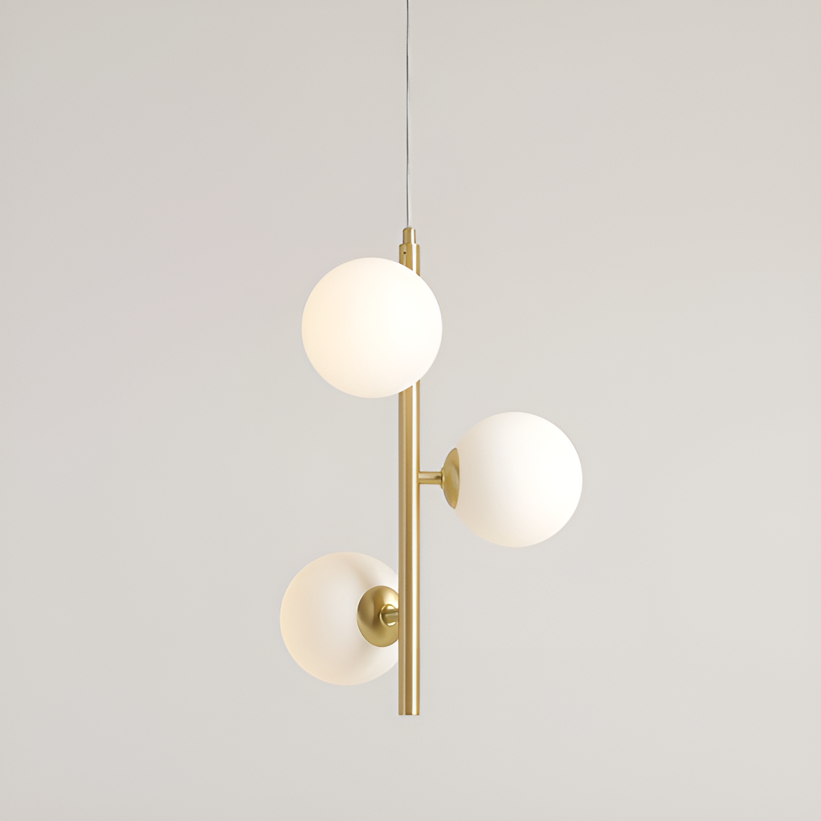 Hanging lamp Finn brass trio