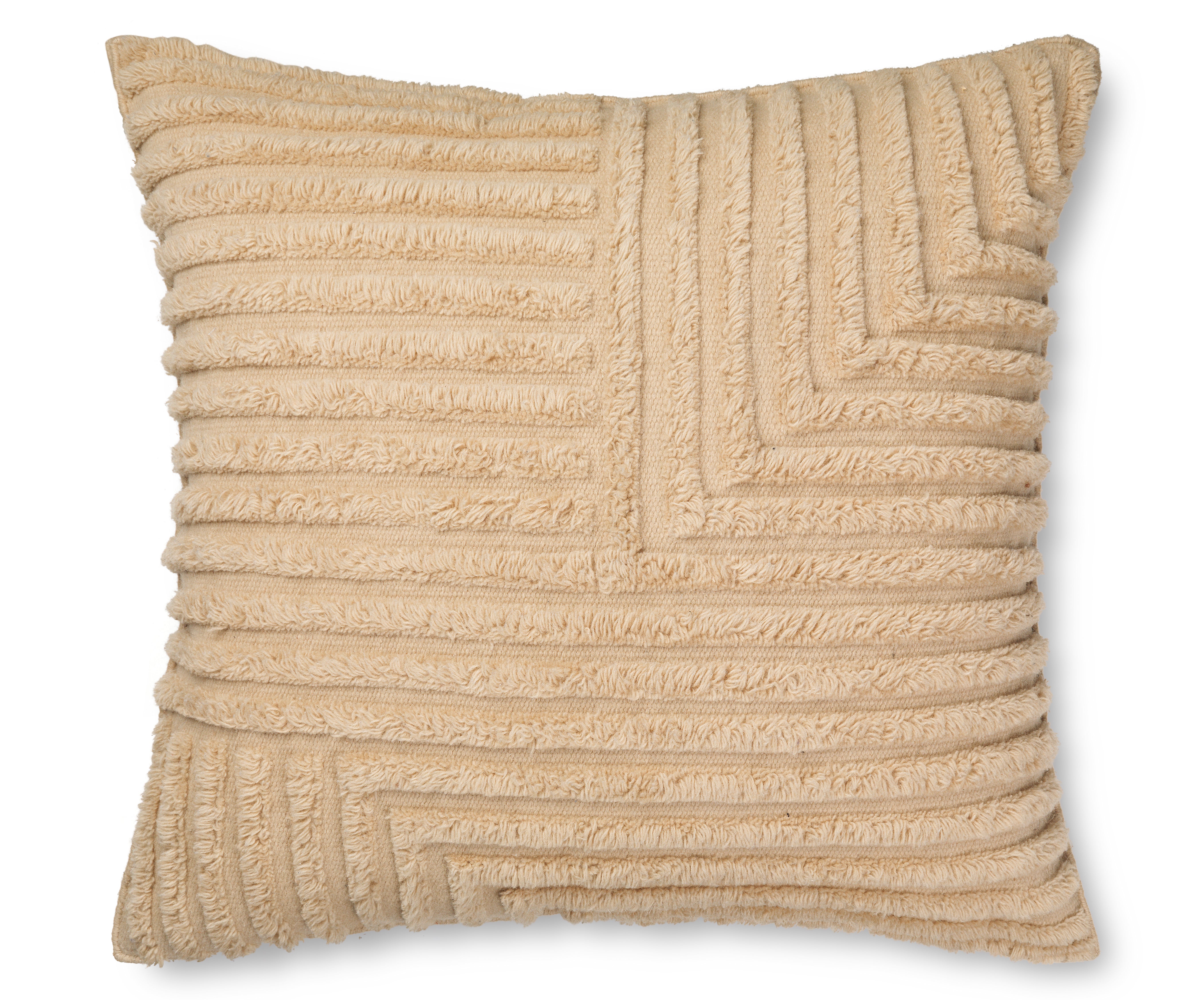 CREASE WOOL decorative pillow sand
