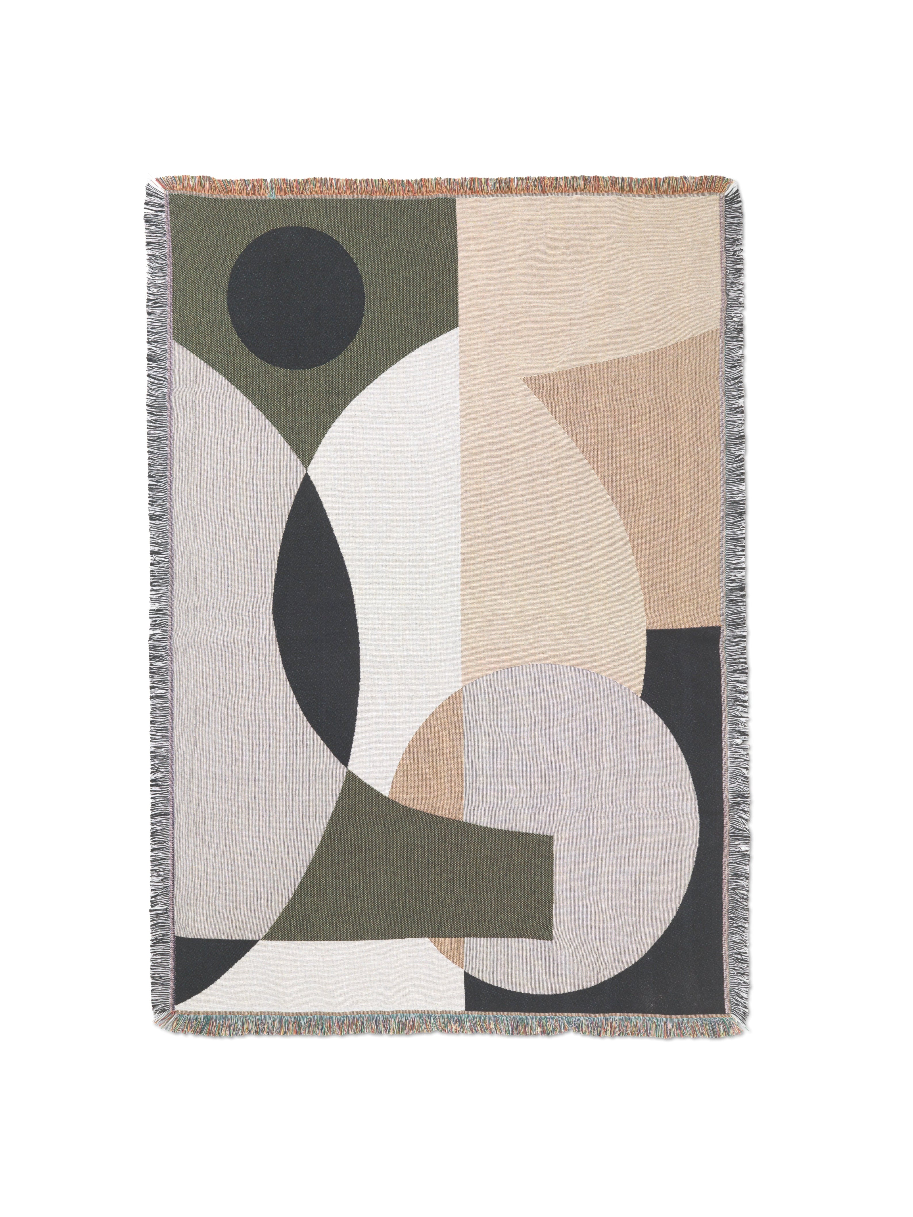Entire Tapestry Bedspread in Beige with Olive