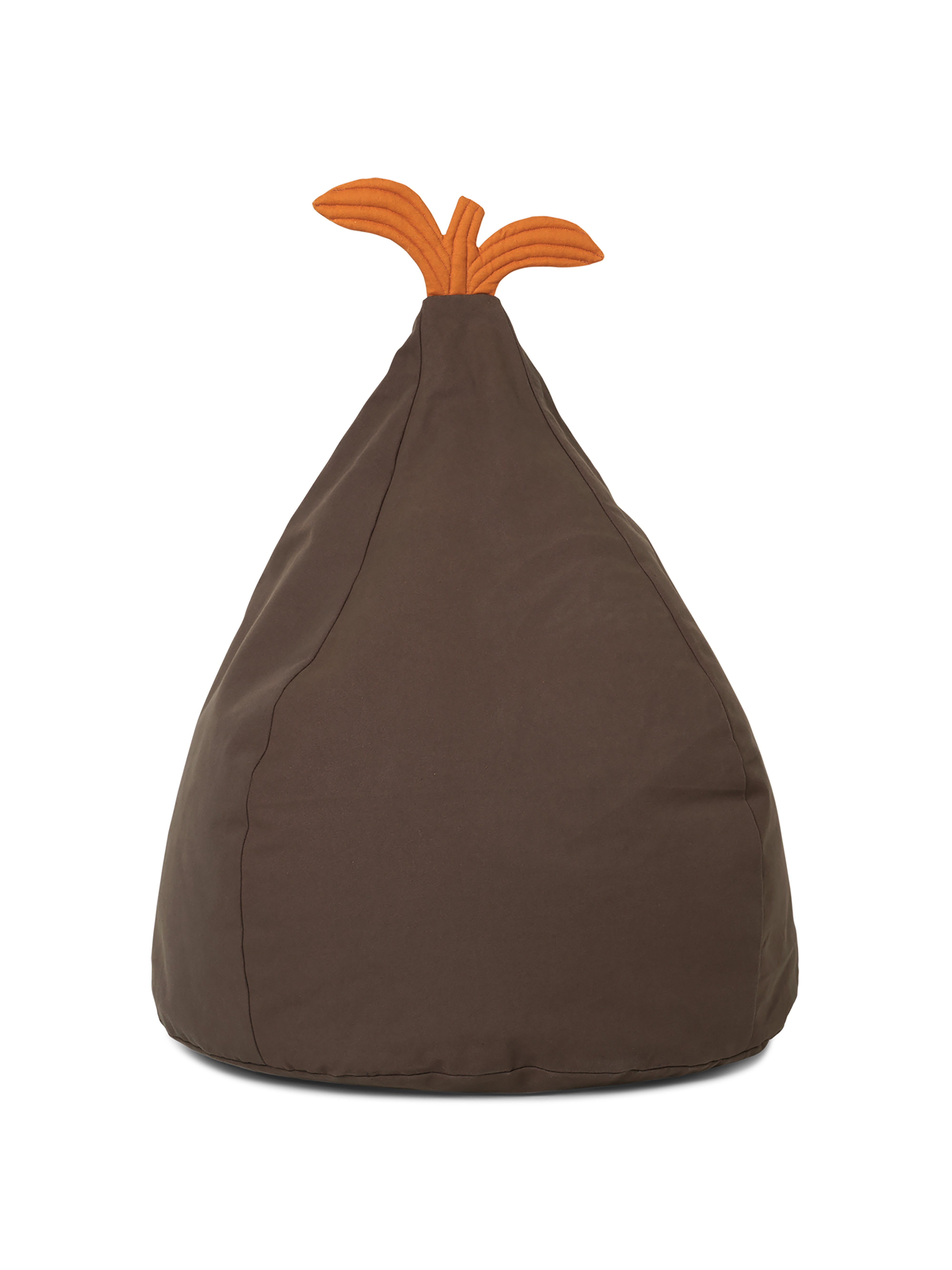 Puf PEAR ciemnozielony z pomarańczowym