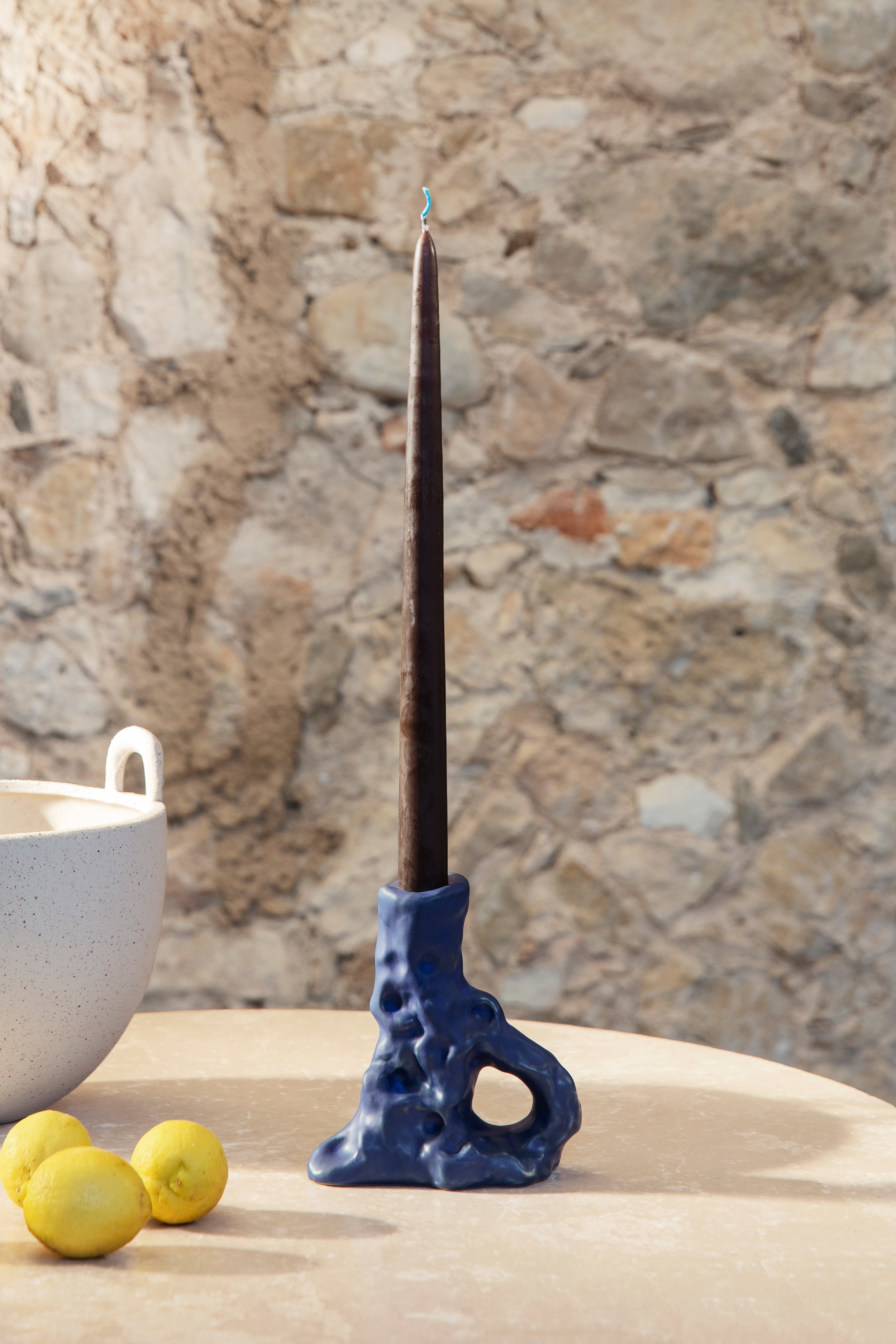 DITO blue candlestick