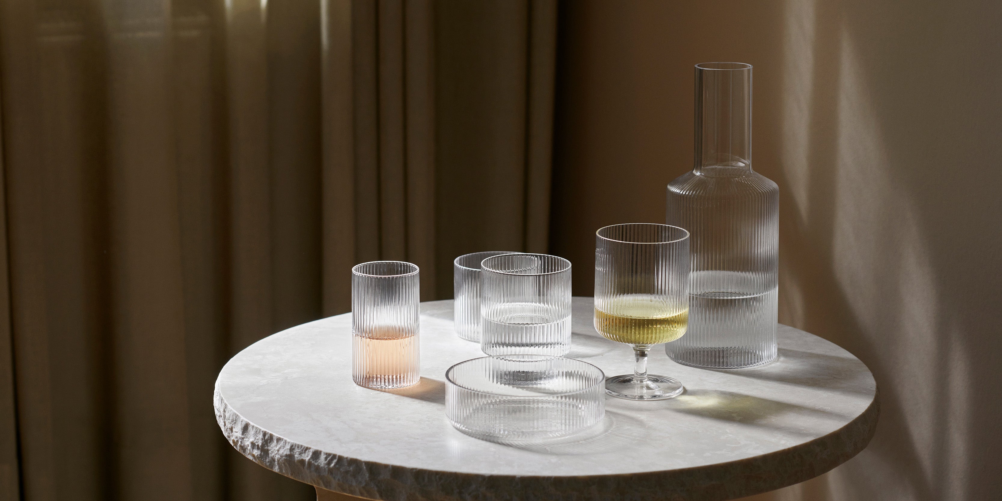 Sada misek RIPPLE ručně foukané sklo