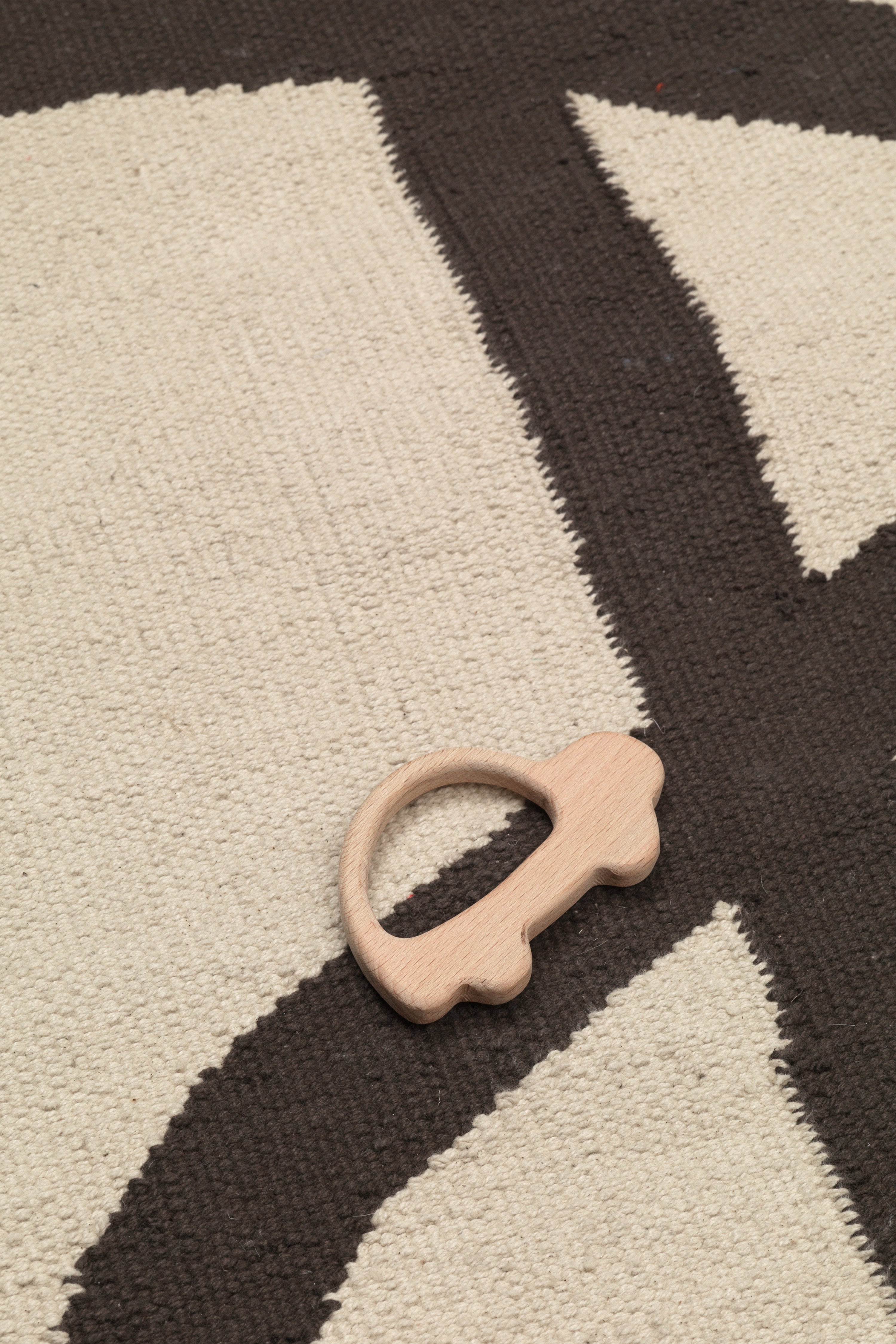 Dywan dziecięcy LANE beżowy z czekoladowym