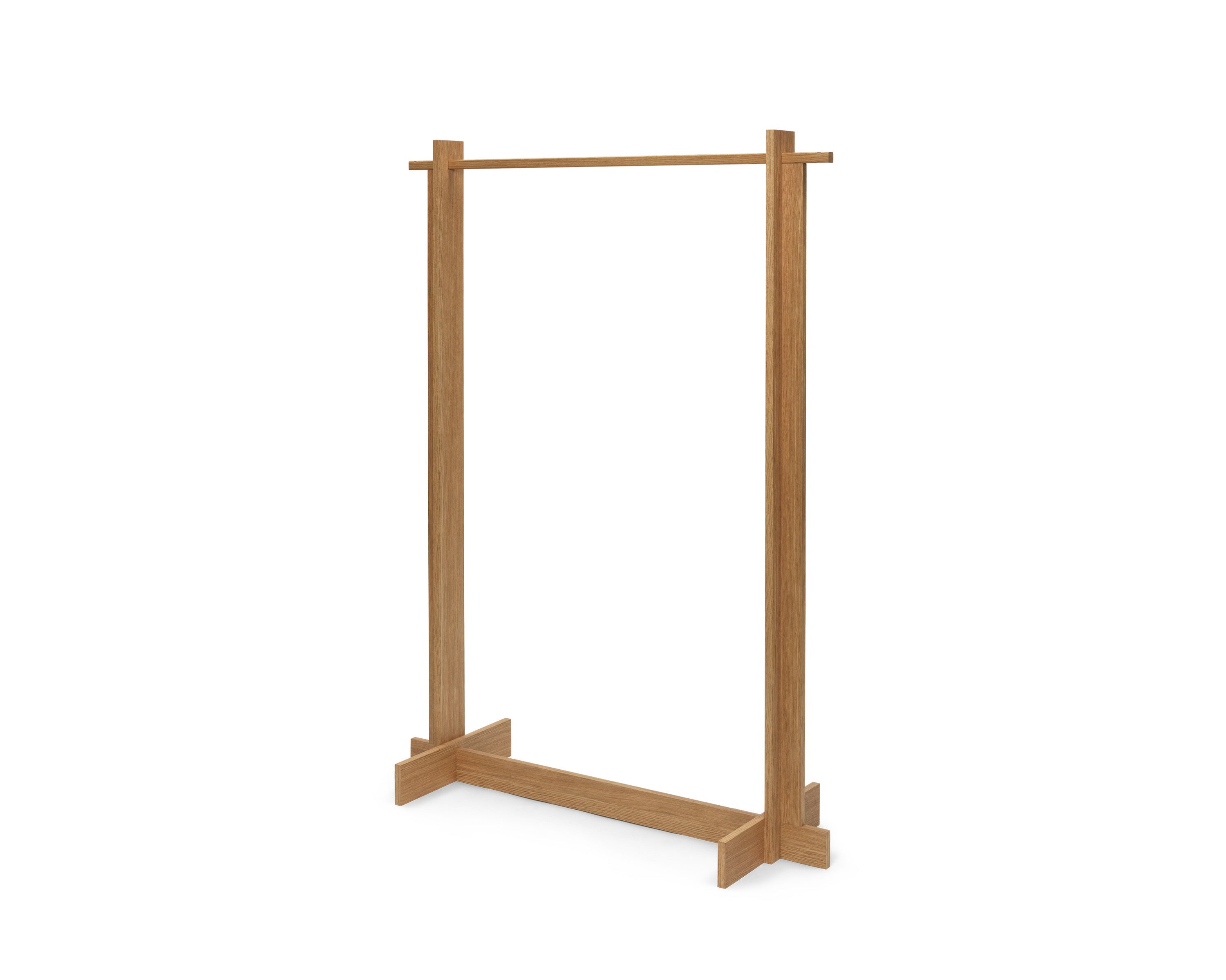 Stojan na oblečení BRIDGE CLOTHES RACK dřevěný dub