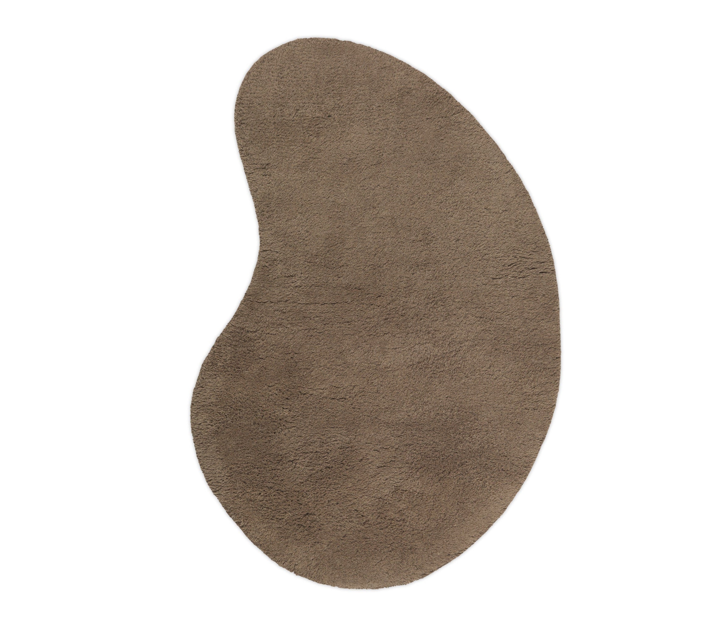 Oval rug FORMA gray-brown with long pile