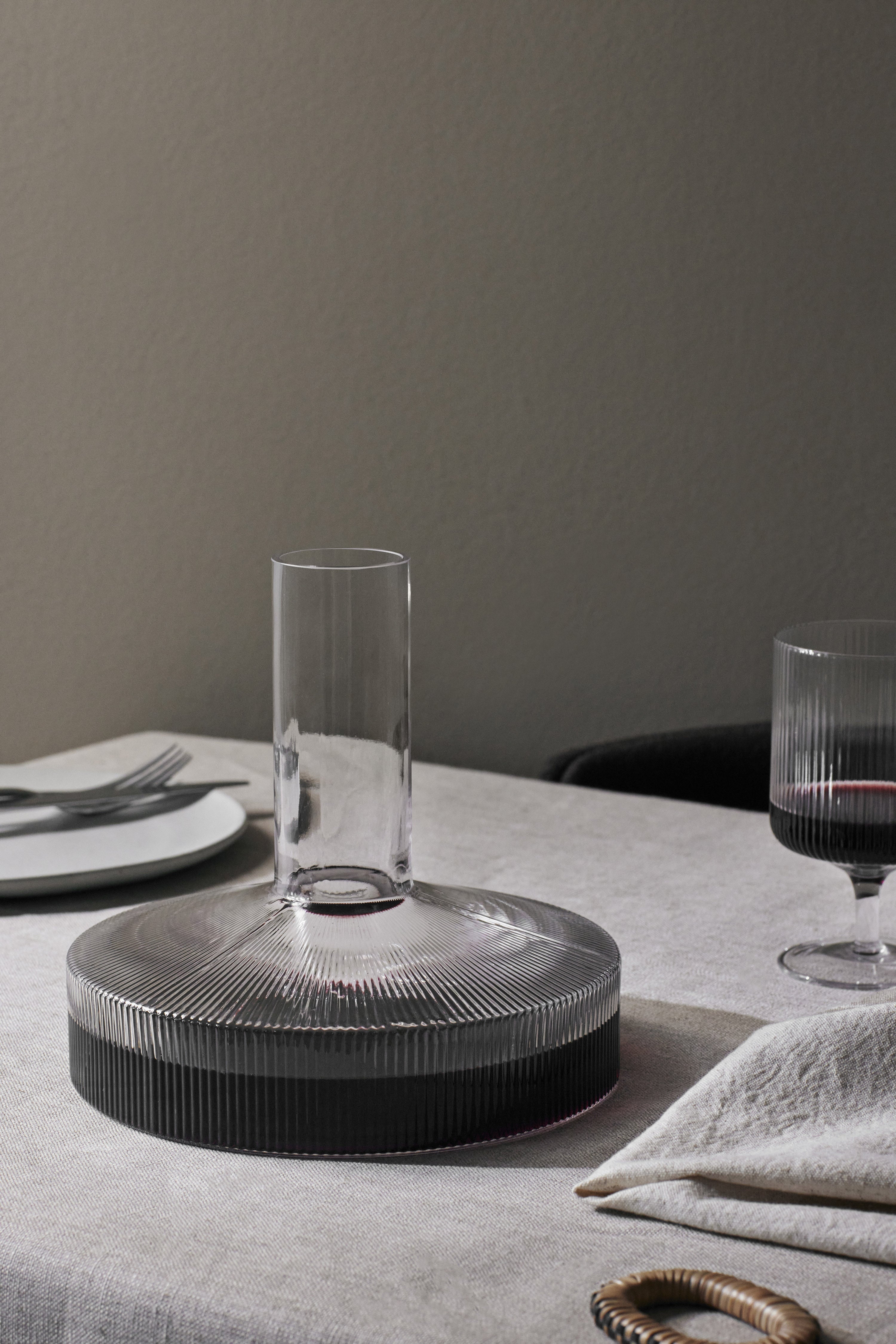 Ripple Wine Carafe Hand-Blown Glass