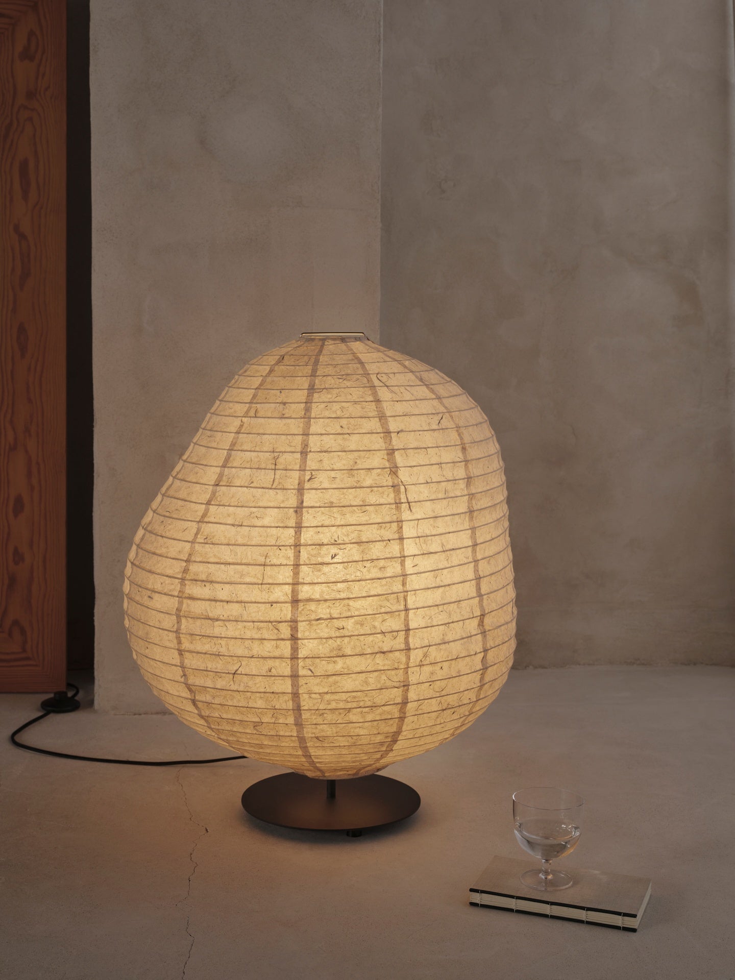 Stojací lampa KURBIS LOW papír Washi