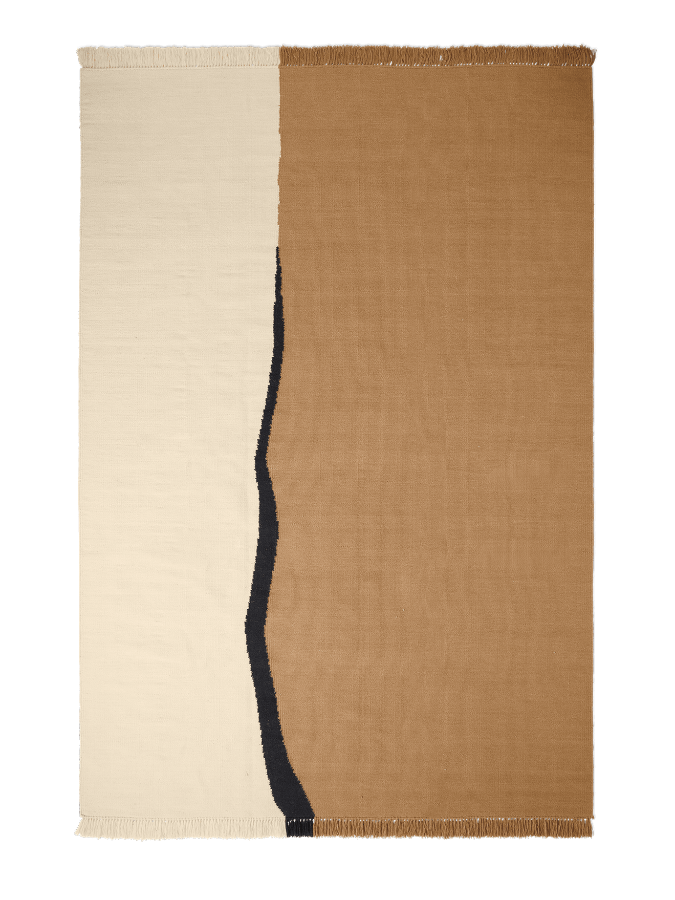 SOIL KELIM rug in broken white with sand