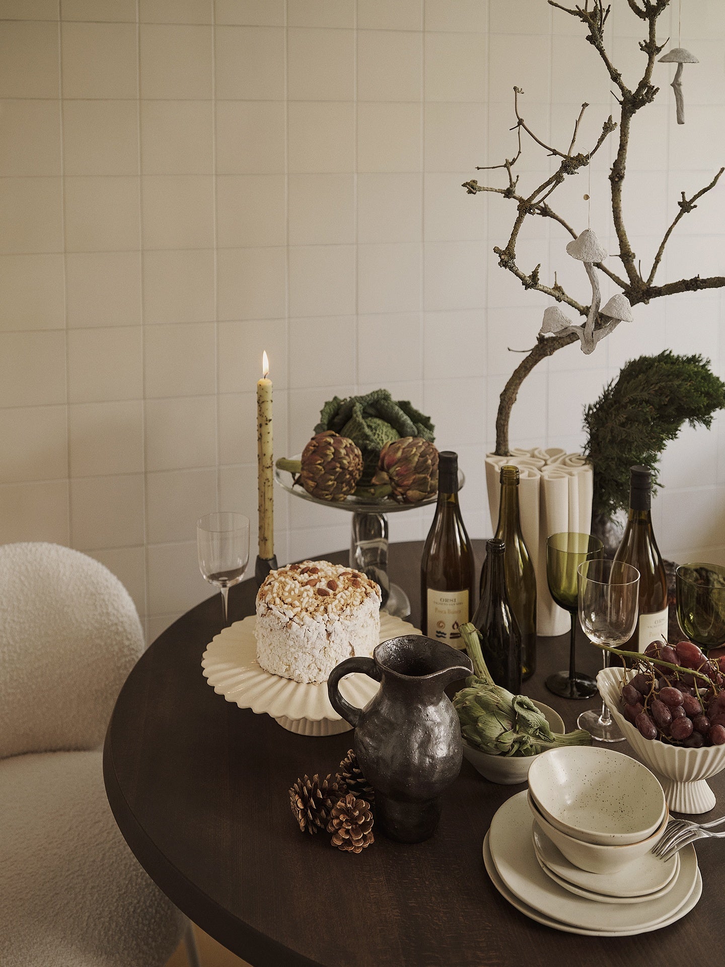 Patera FONTÁNA zlomená bílá