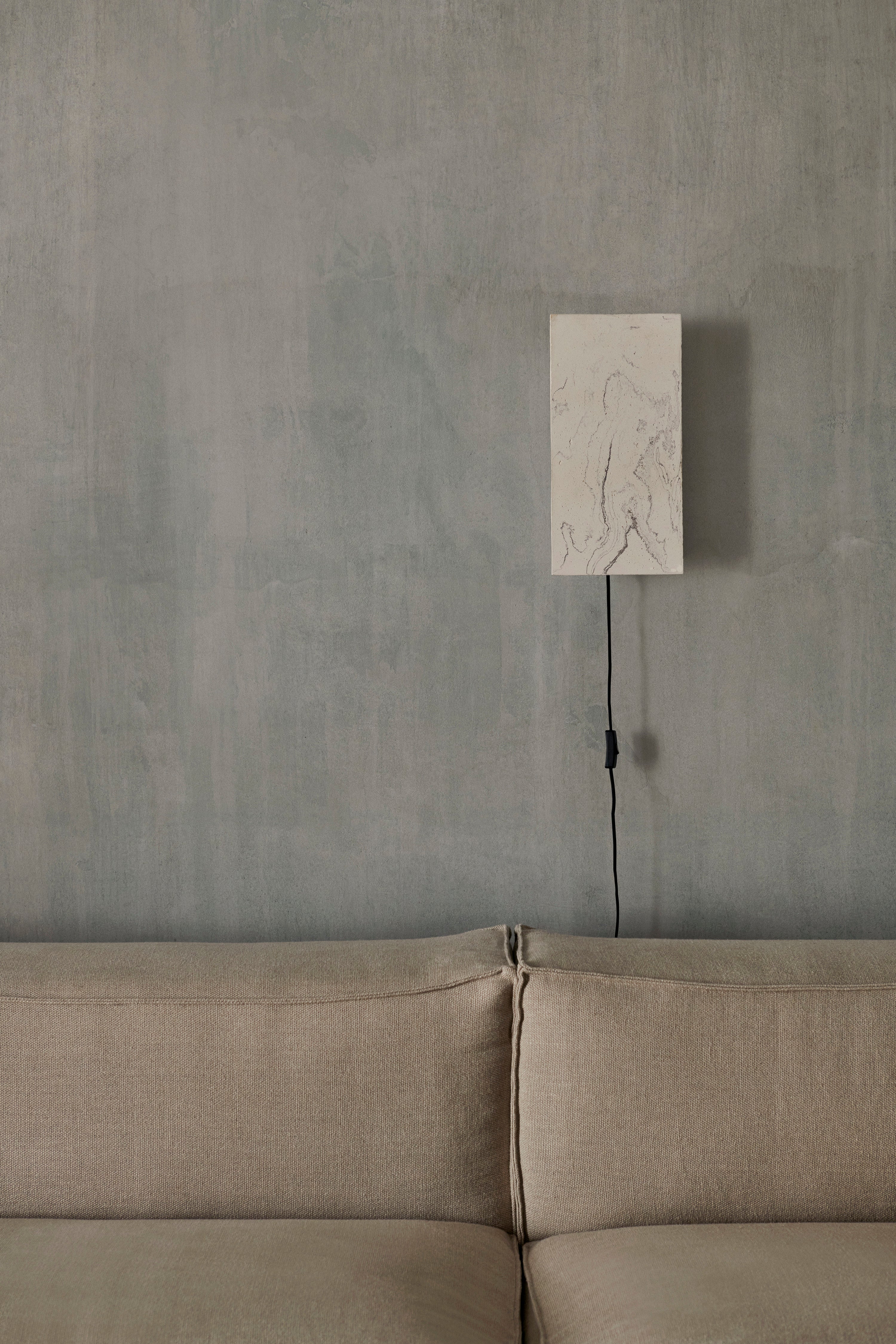 ARGILLA wall lamp in marble white