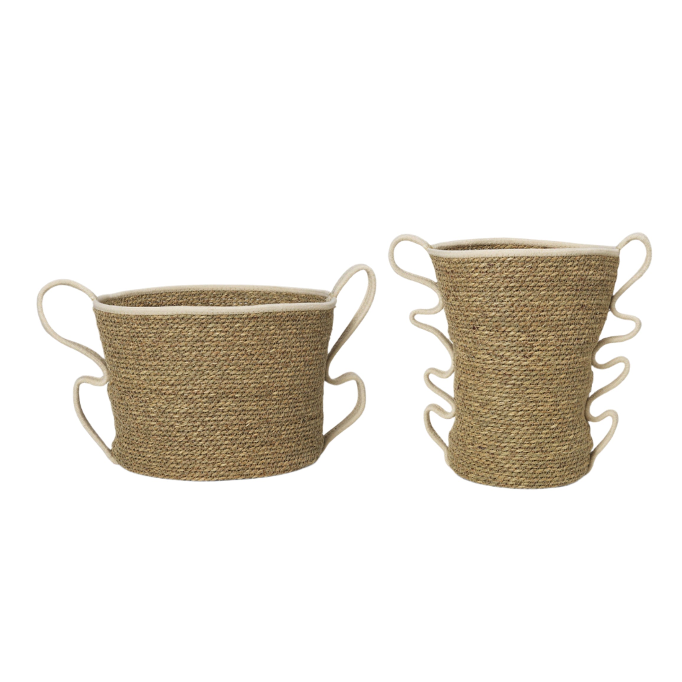 Zestaw koszy VERSO trawa morska i bawełniany sznurek